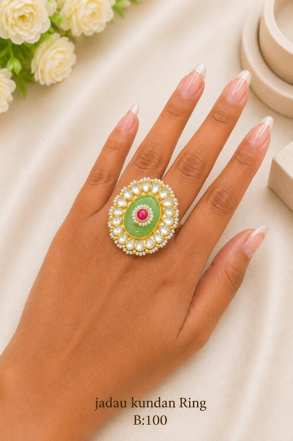 Pachi/Jadau Kundan Ring