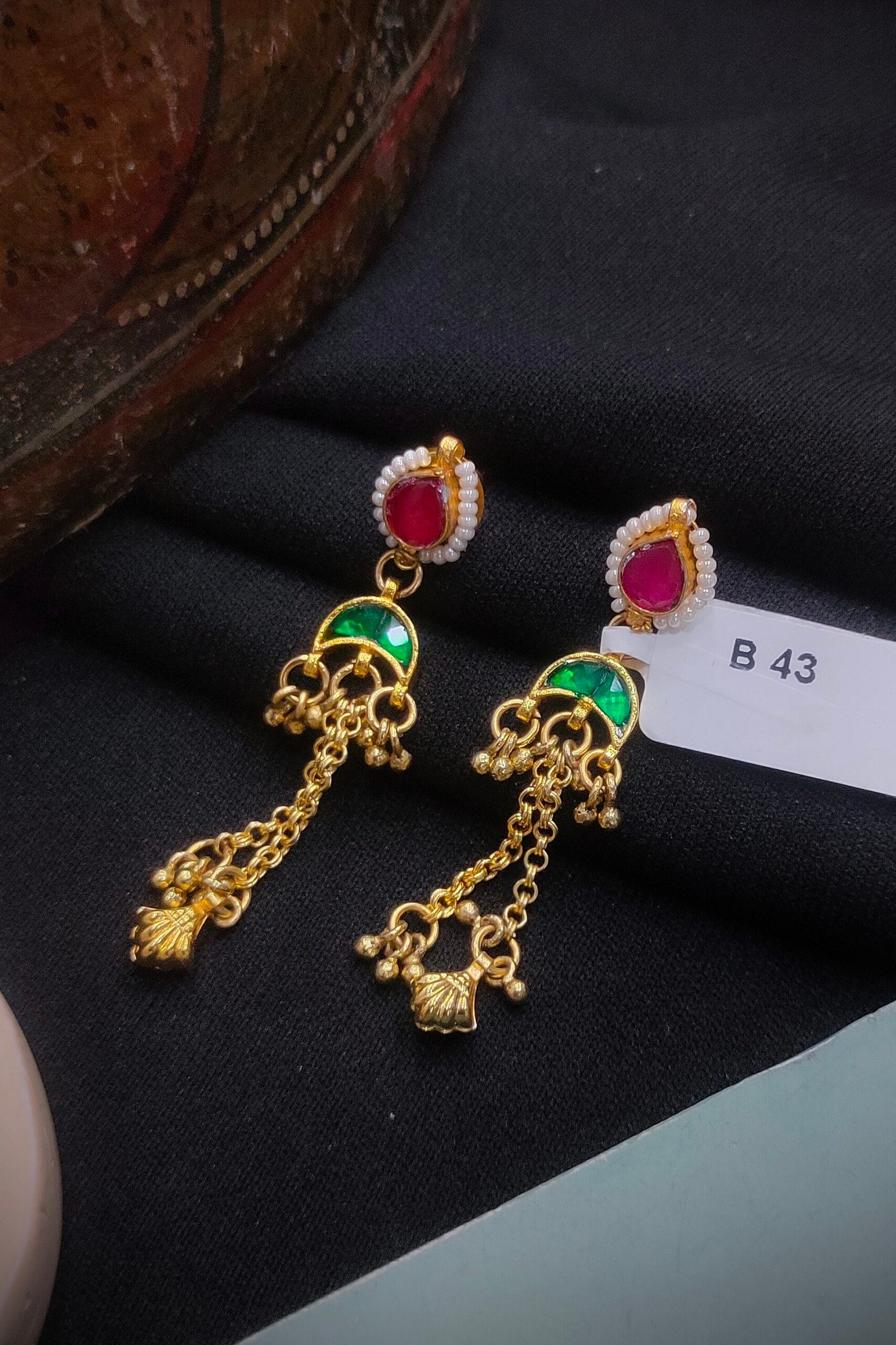 Pachi Kundan/ Jadau Earrings