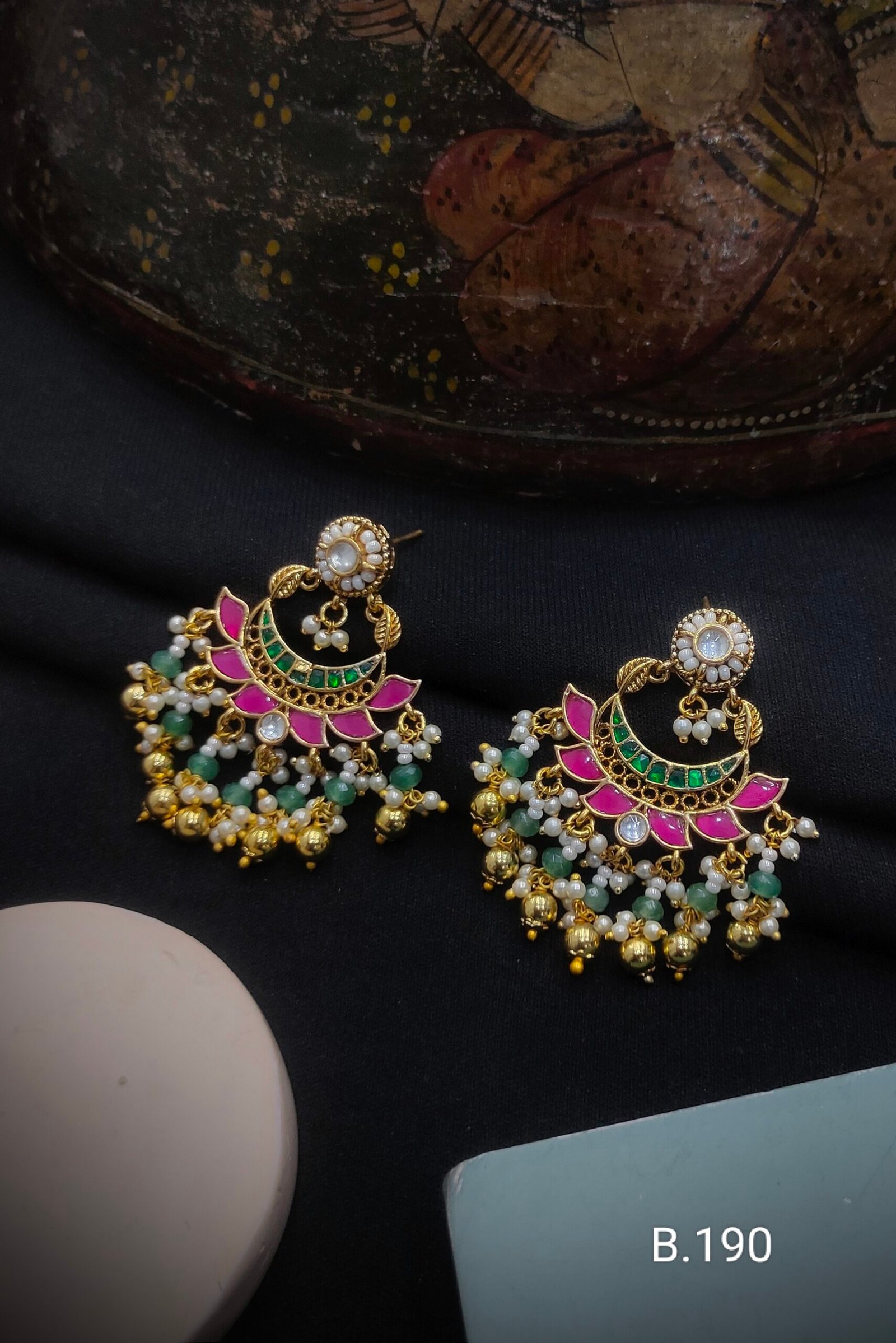 Pachi Kundan/ Jadau Earrings