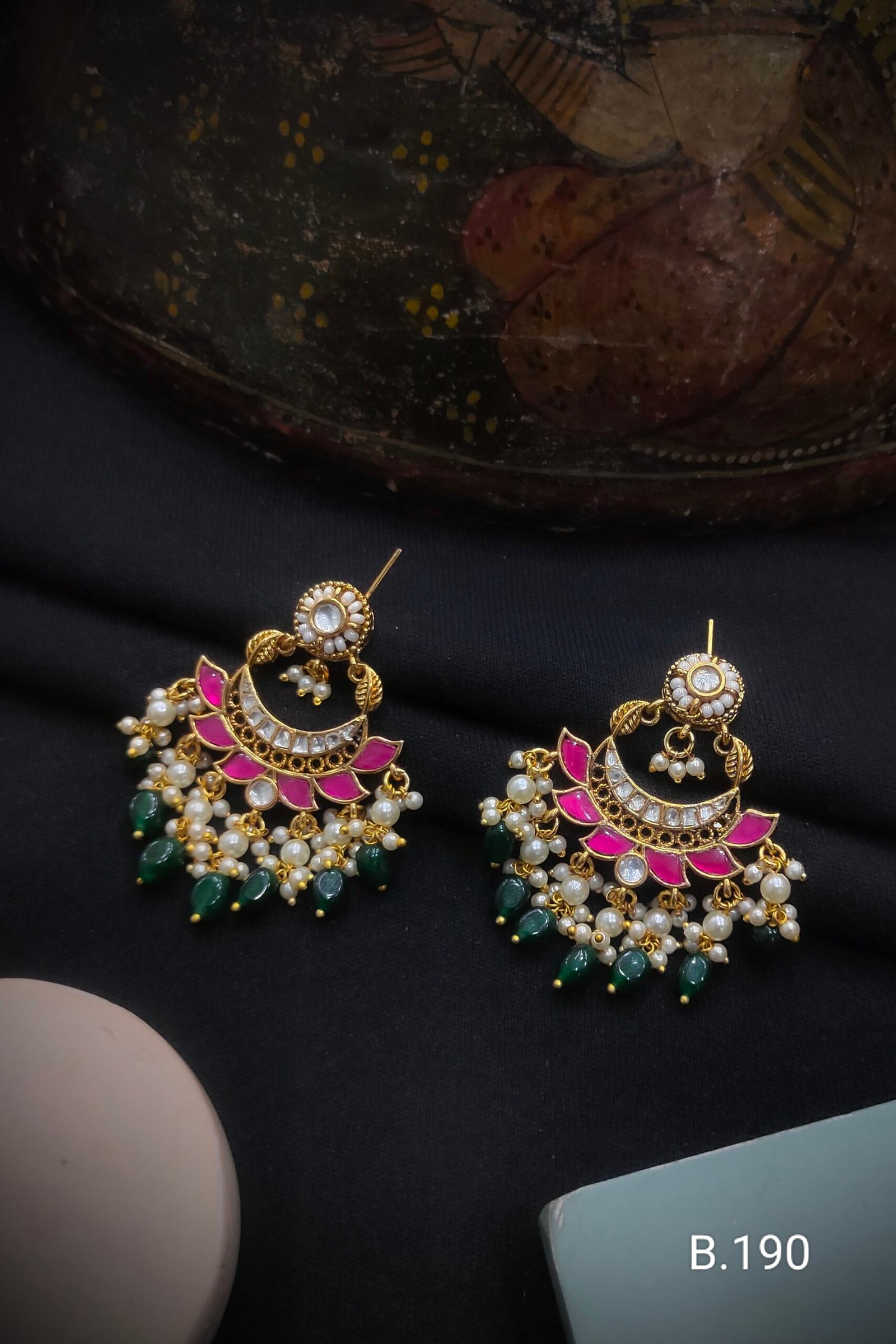 Pachi Kundan/ Jadau Earrings