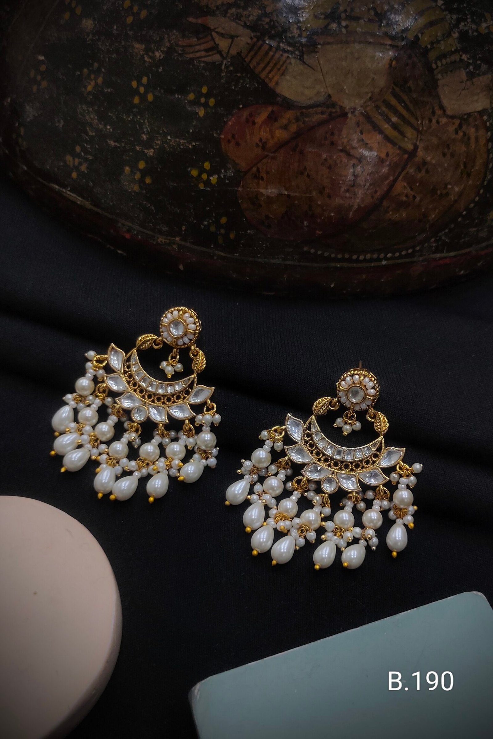 Pachi Kundan/ Jadau Earrings