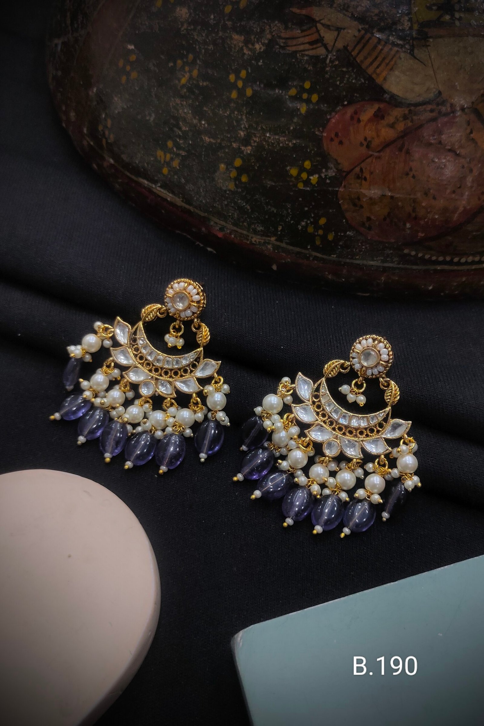 Pachi Kundan/ Jadau Earrings