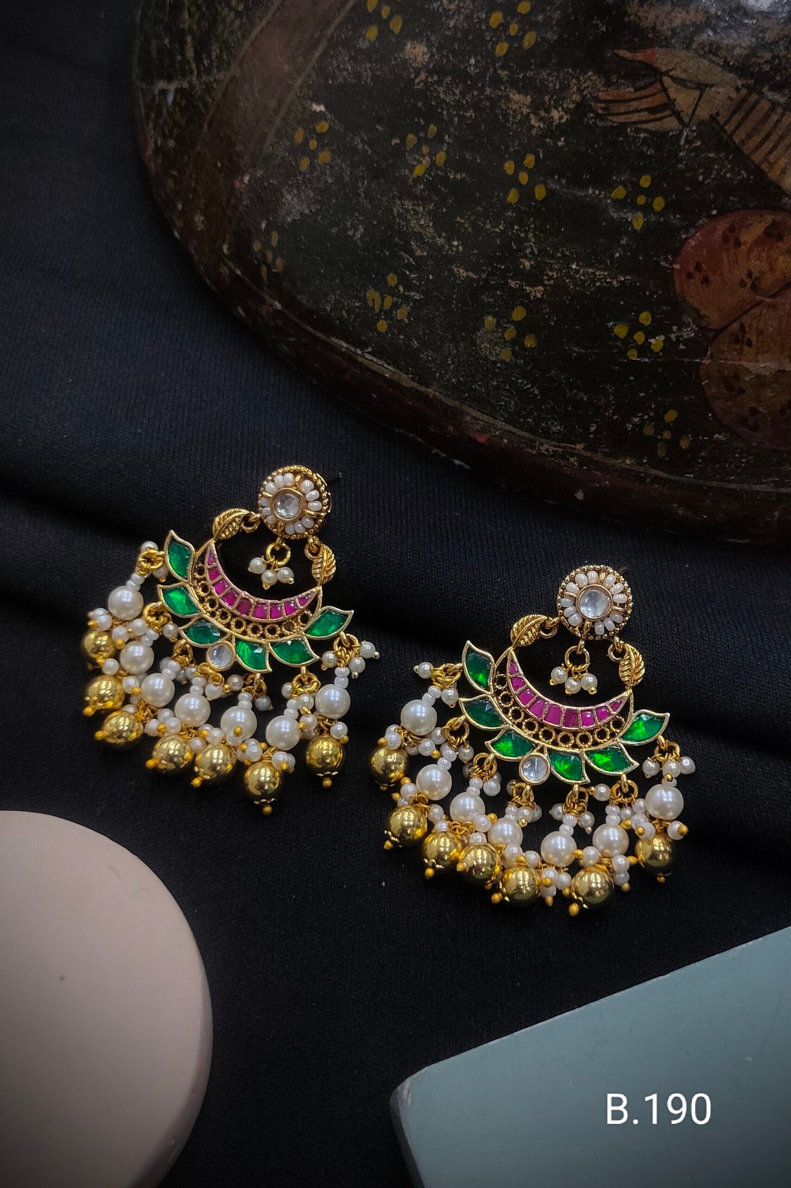 Pachi Kundan/ Jadau Earrings