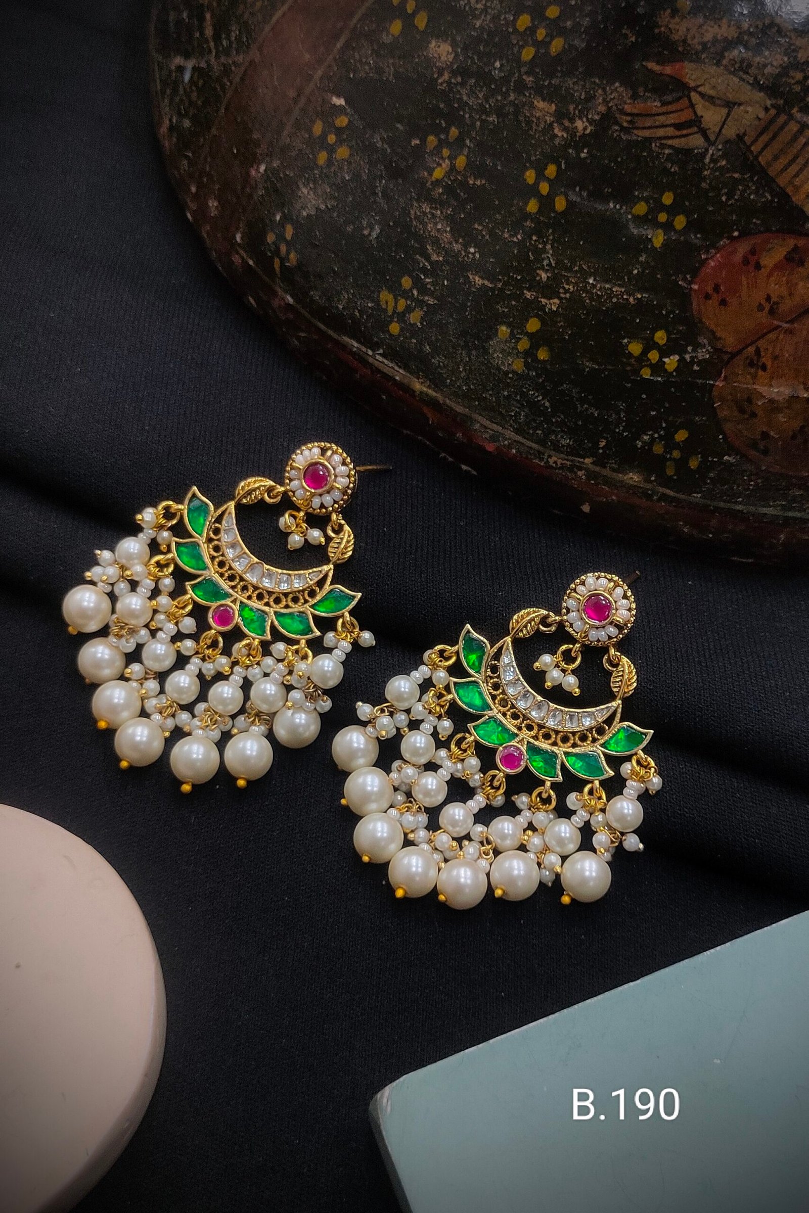 Pachi Kundan/ Jadau Earrings