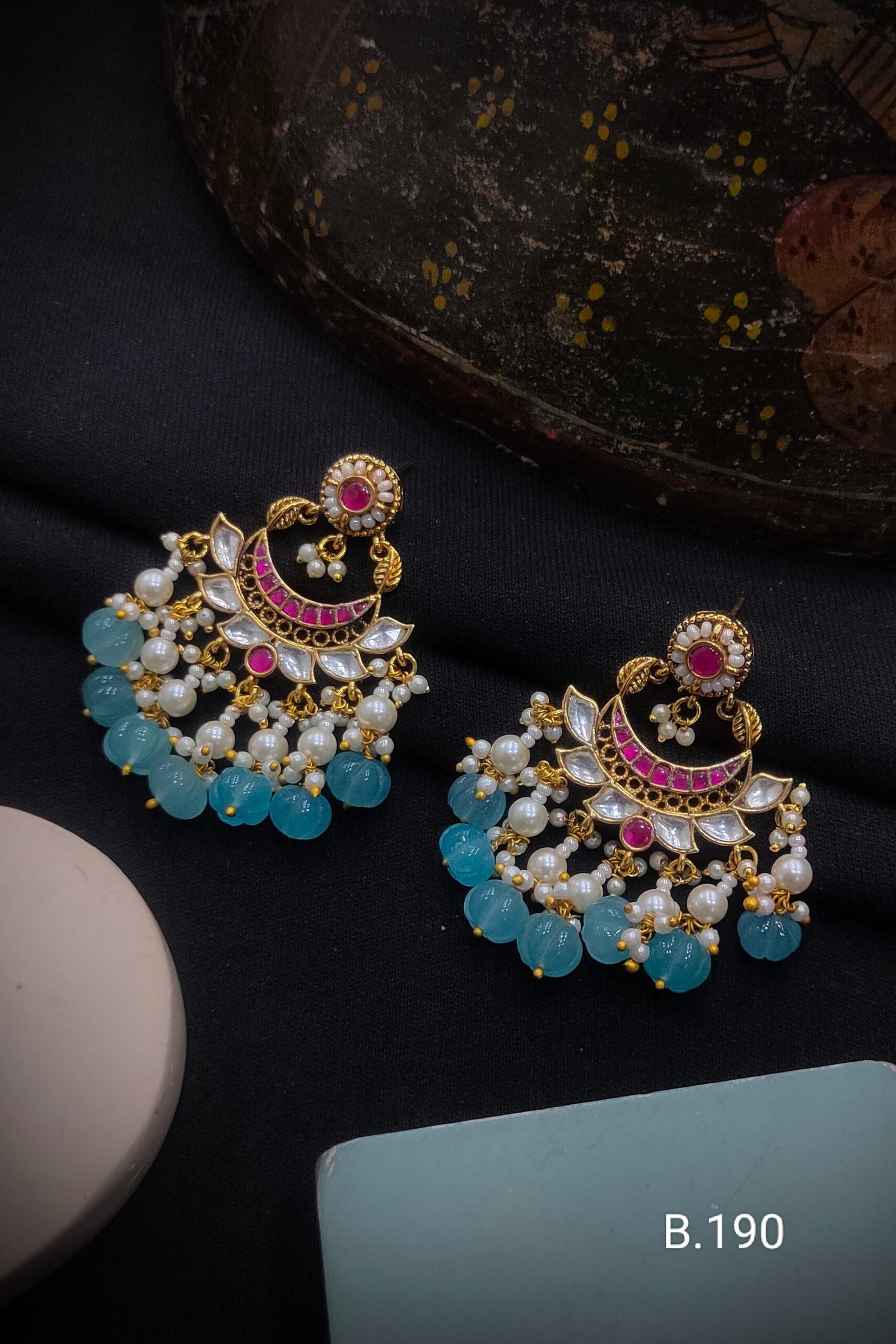 Pachi Kundan/ Jadau Earrings