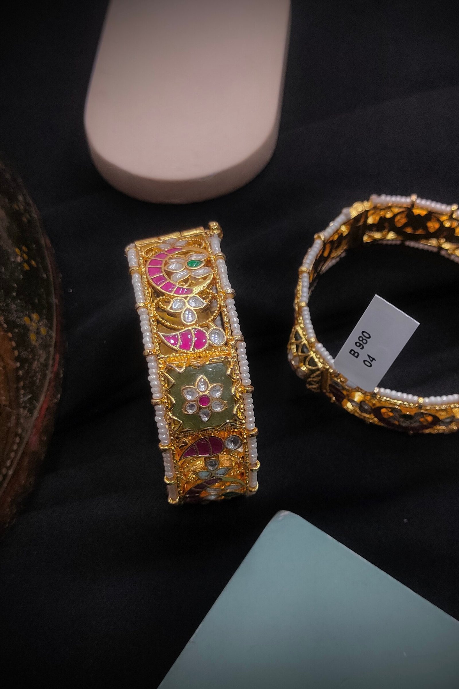 Pachi Kundan/Jadau Bangles