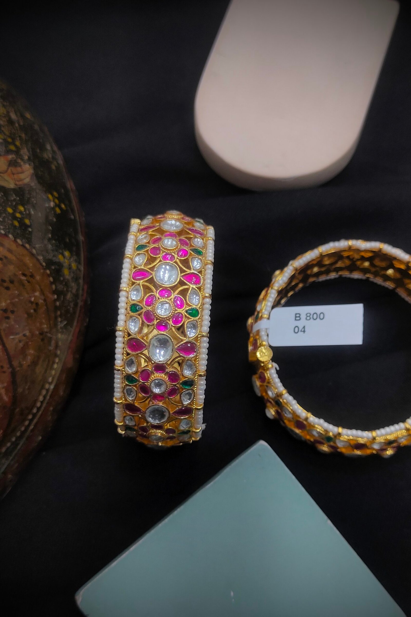 Pachi Kundan/Jadau Bangles