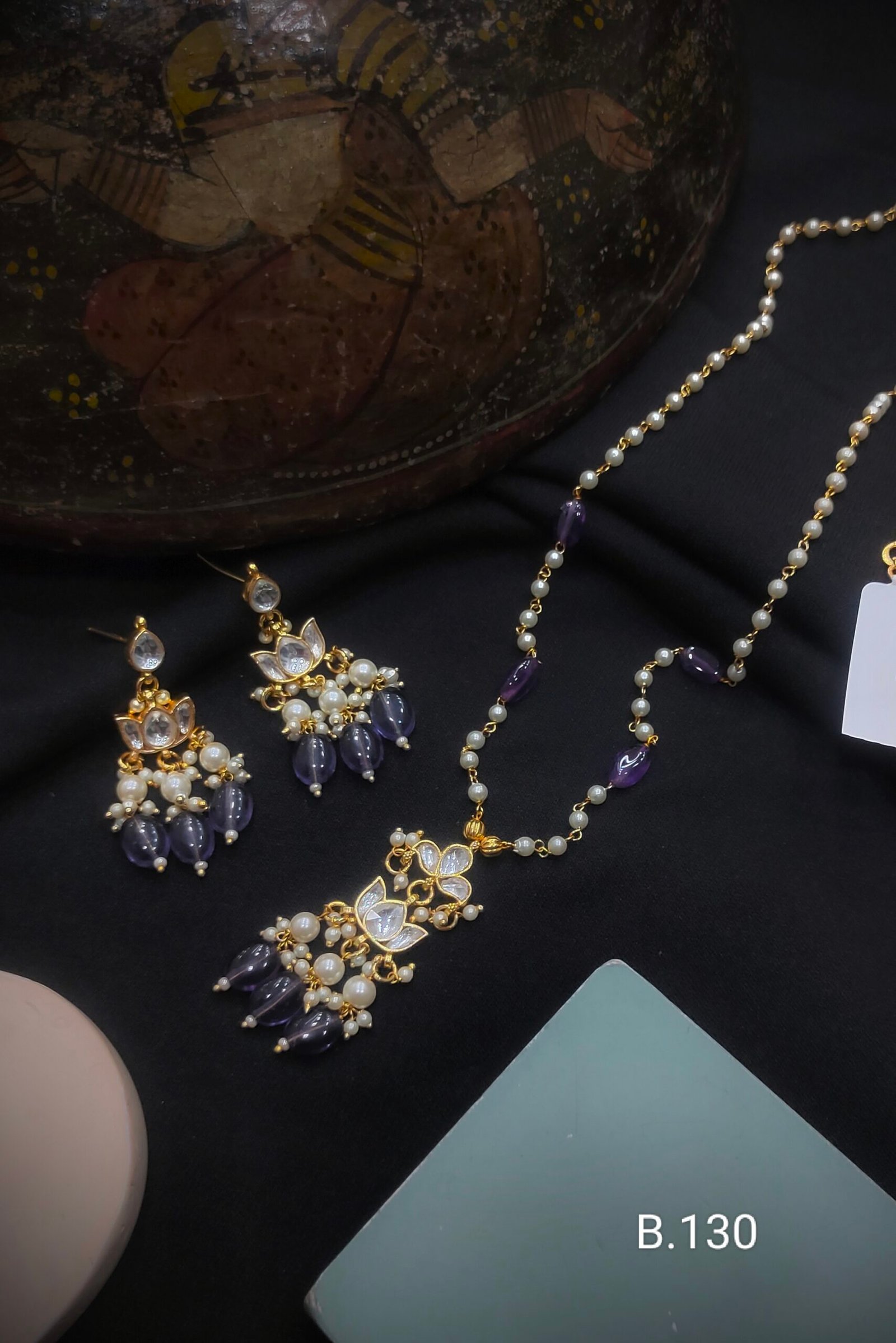 Pachi Kundan/ Jadau Pendant Set