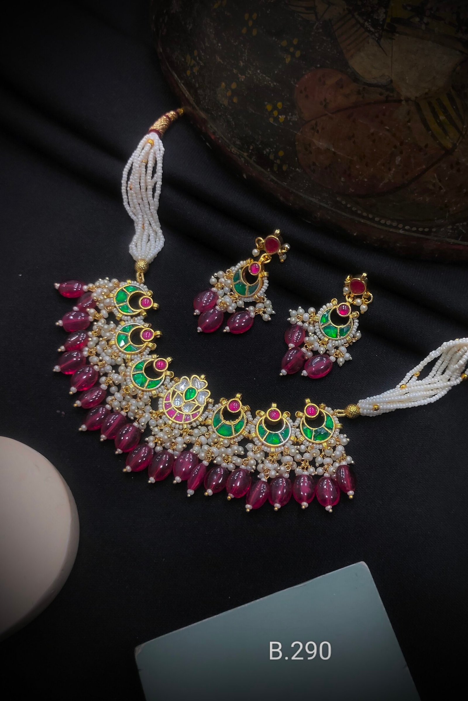 Pachi Kundan/ Jadau Necklace set