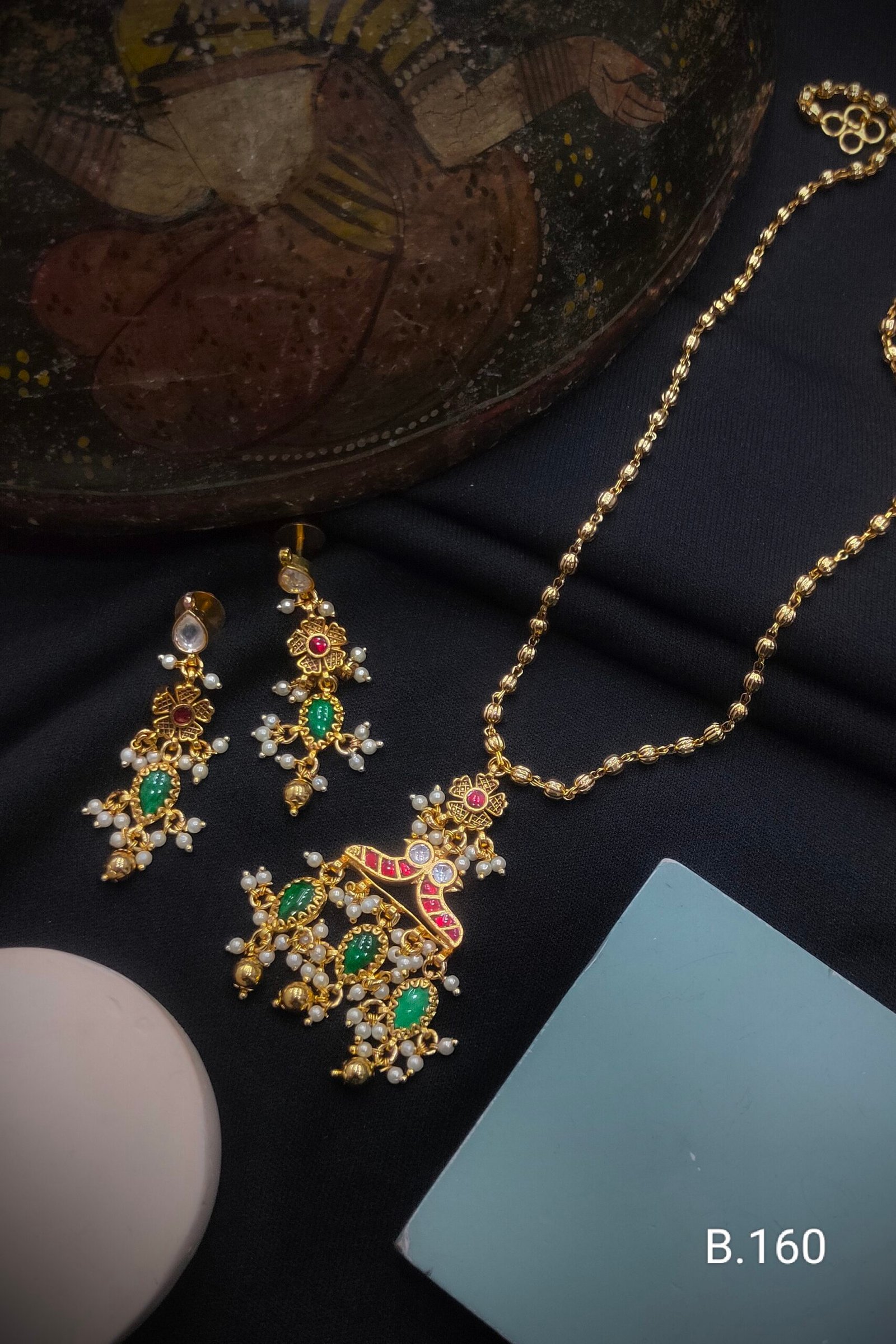 Pachi Kundan/ Jadau Pendant Set