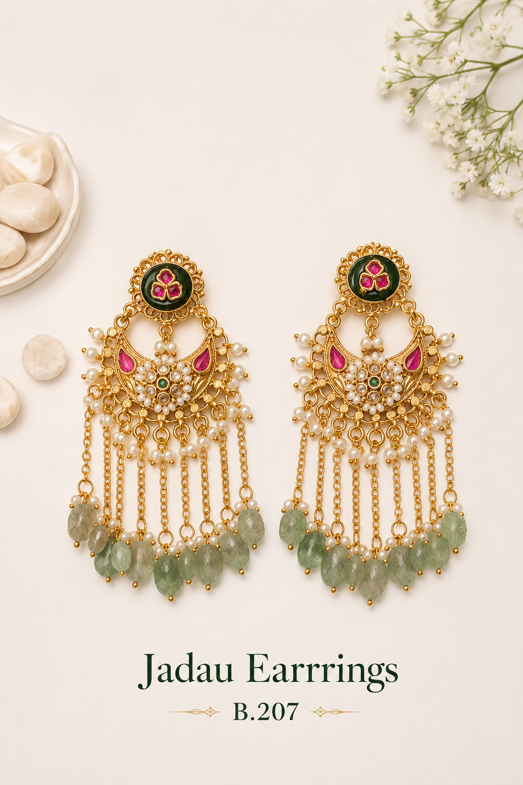 Pachi Kundan/ Jadau Earrings