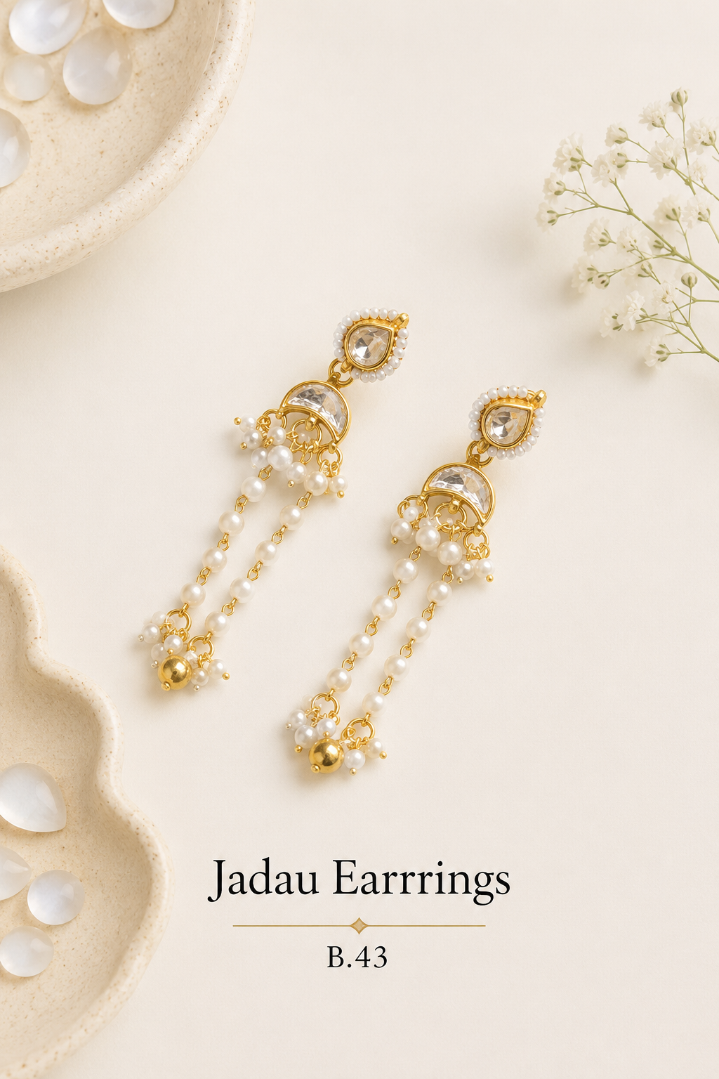 Pachi Kundan/ Jadau Earrings
