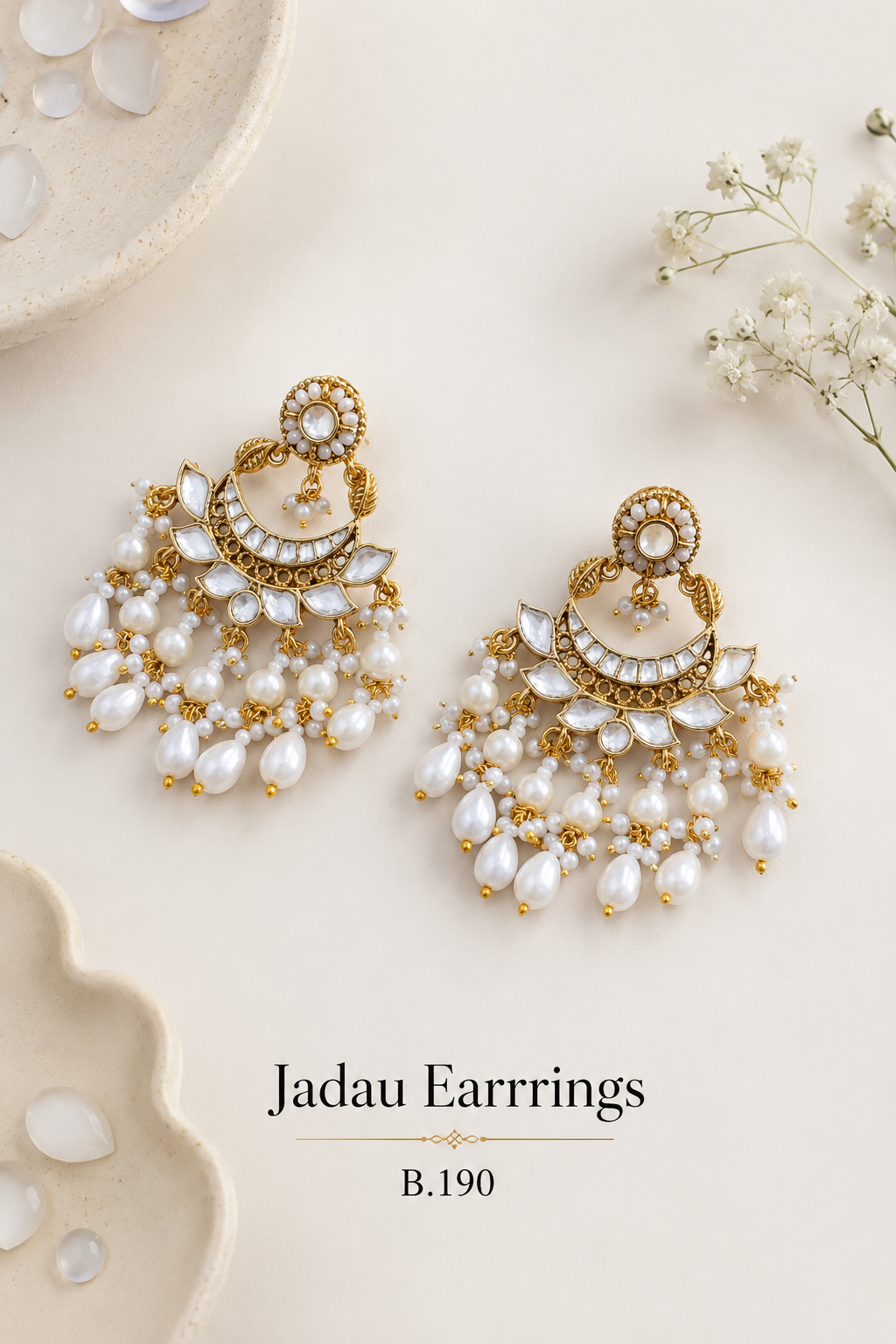 Pachi Kundan/ Jadau Earrings