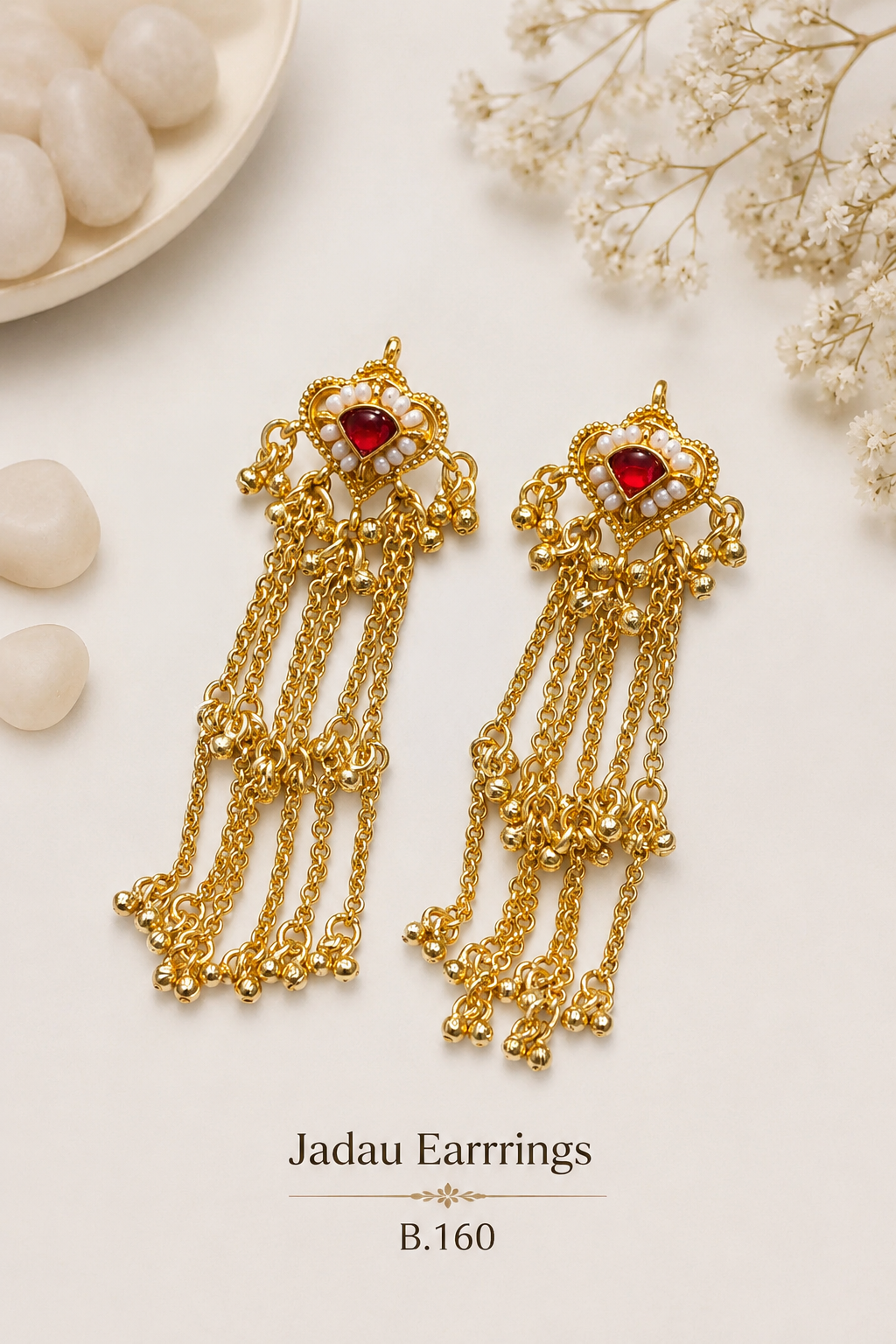 Pachi Kundan/ Jadau Earrings (Kashmiri)