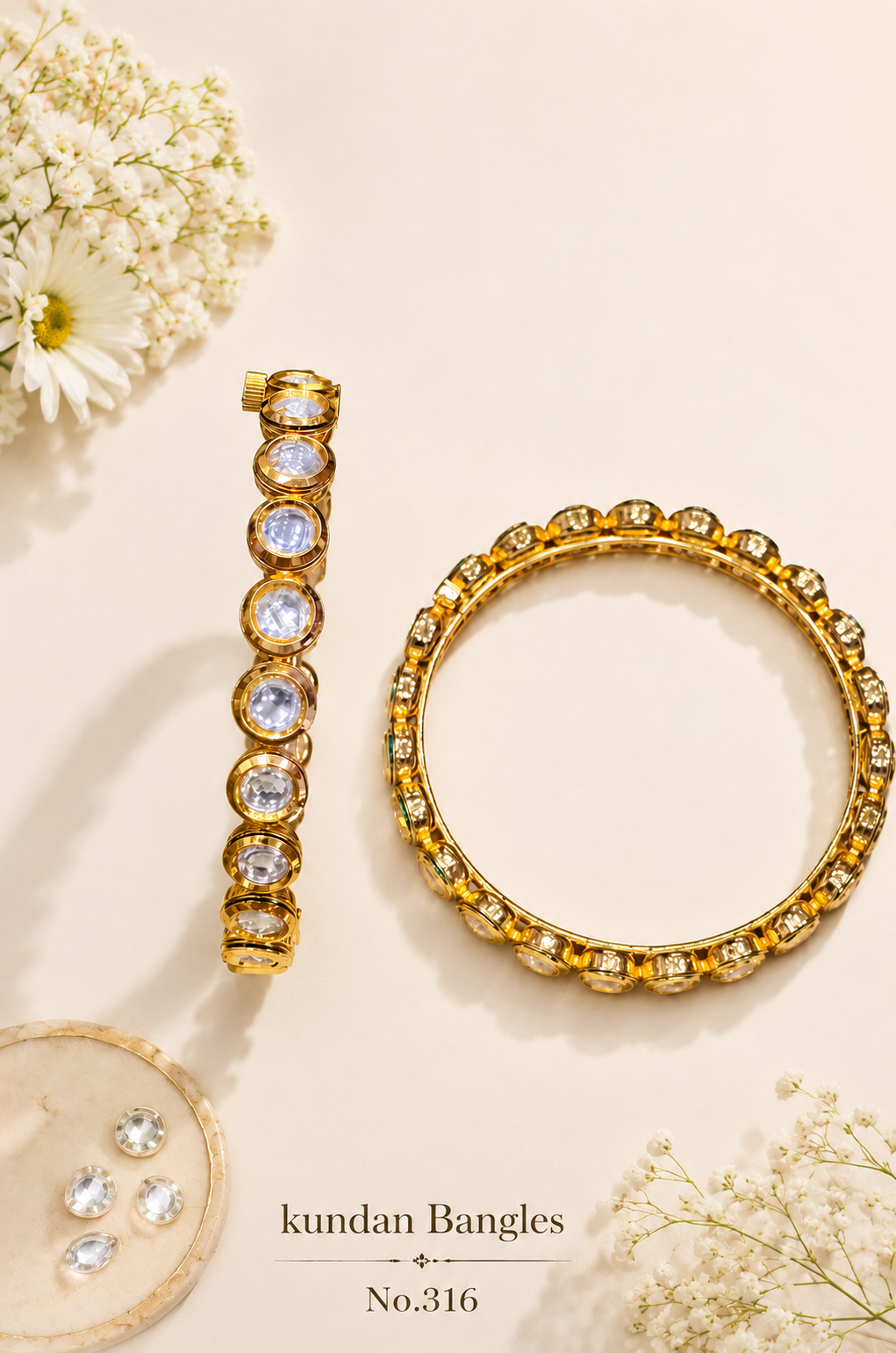 Kundan Bangles..