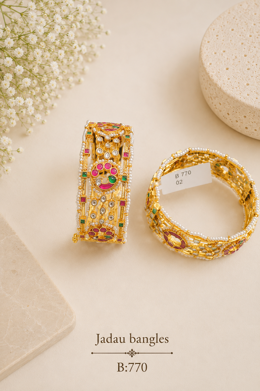 Pachi Kundan/Jadau Bangles
