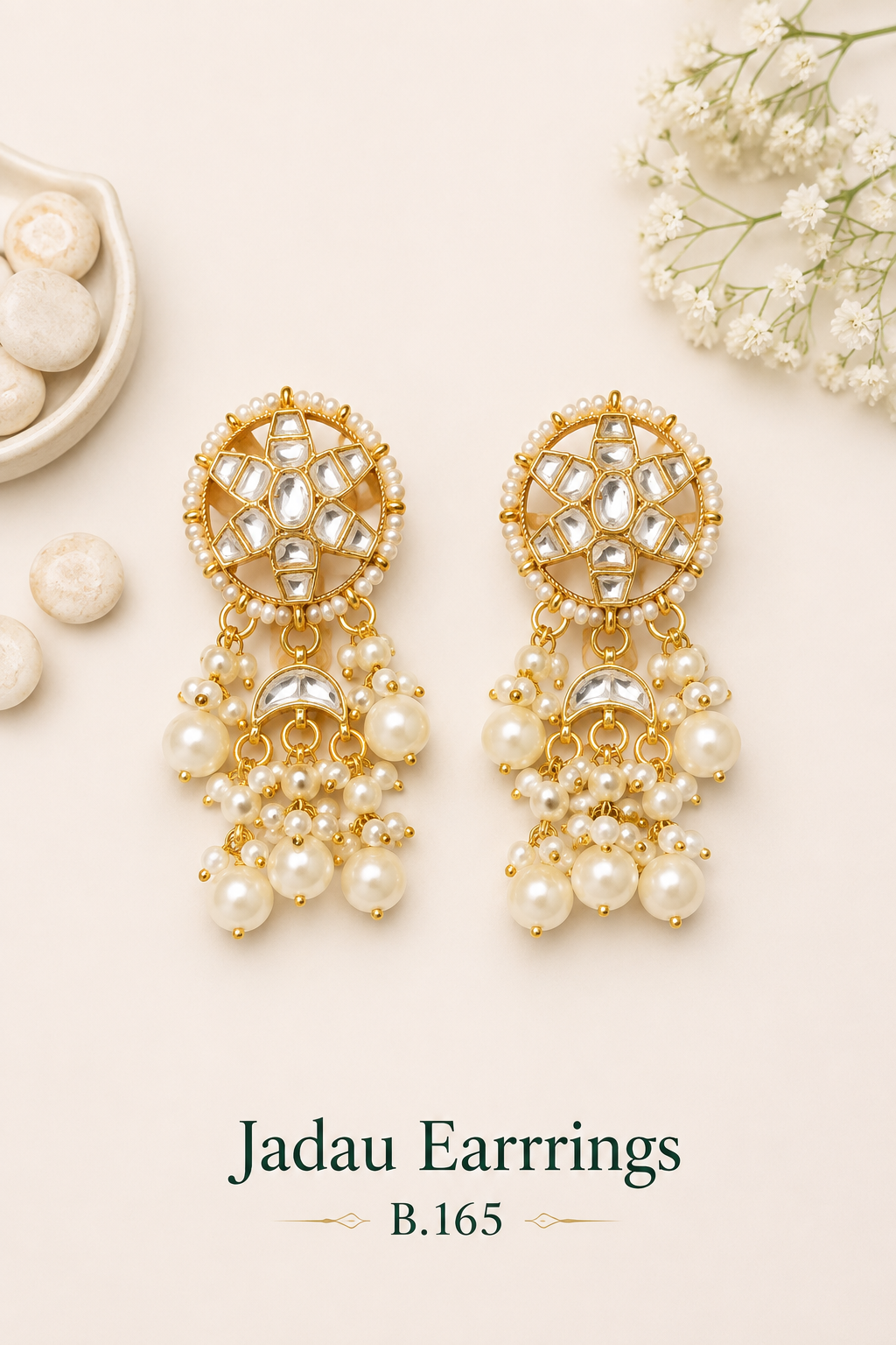 Pachi Kundan/ Jadau Earrings