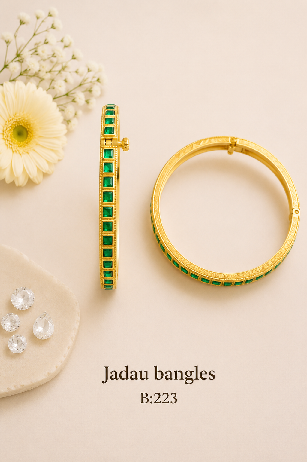 Pachi Kundan/Jadau Bangles