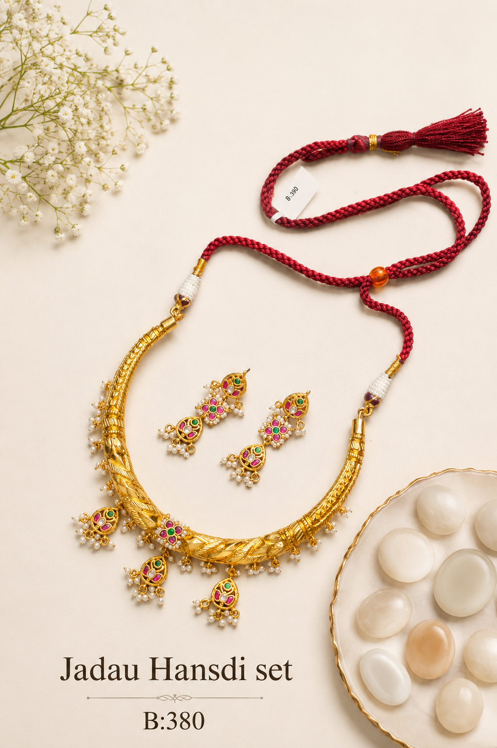 Pachi Kundan/ Jadau Hansdi Sets