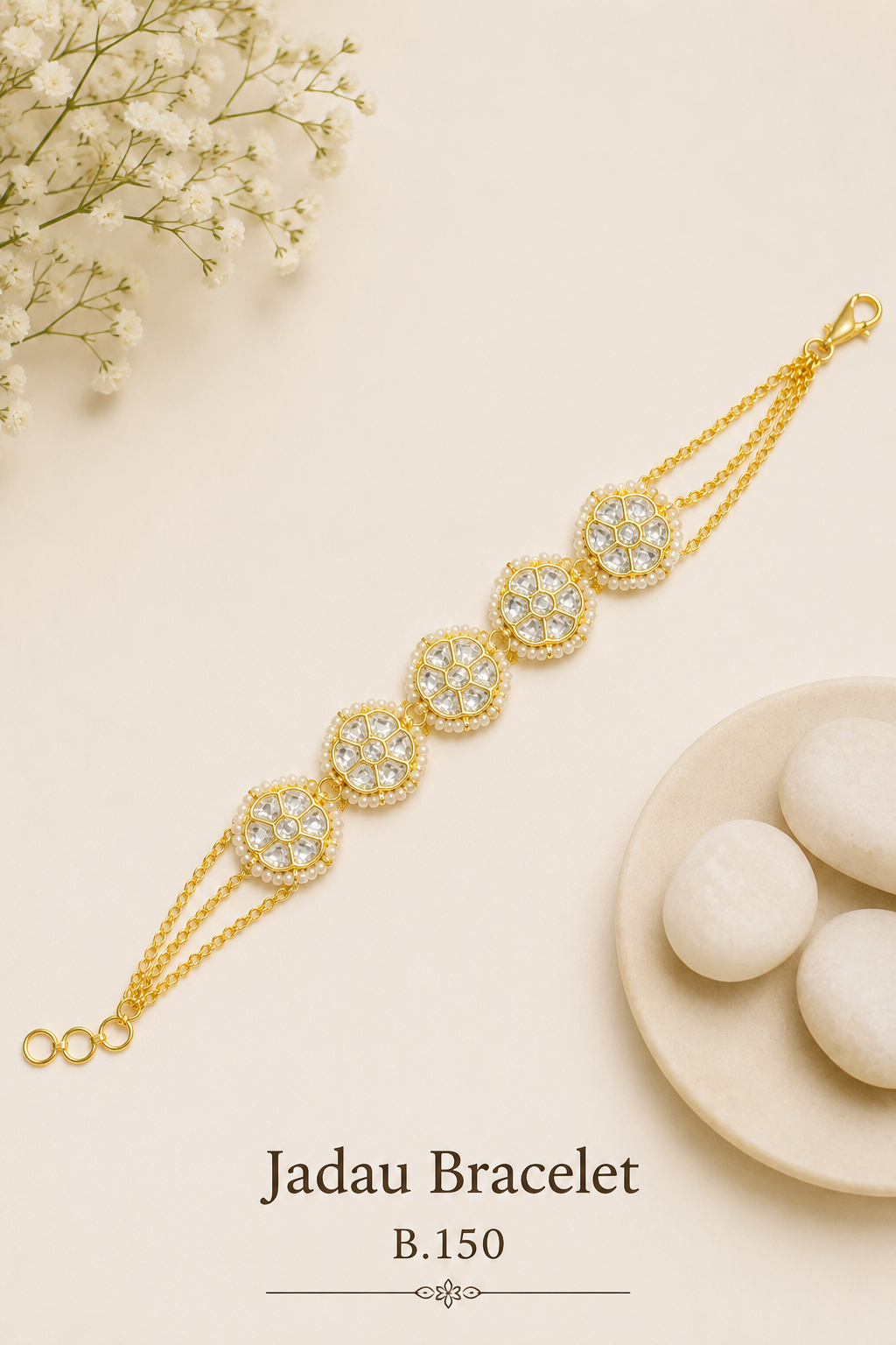 Pachi Kundan/Jadau Bracelet