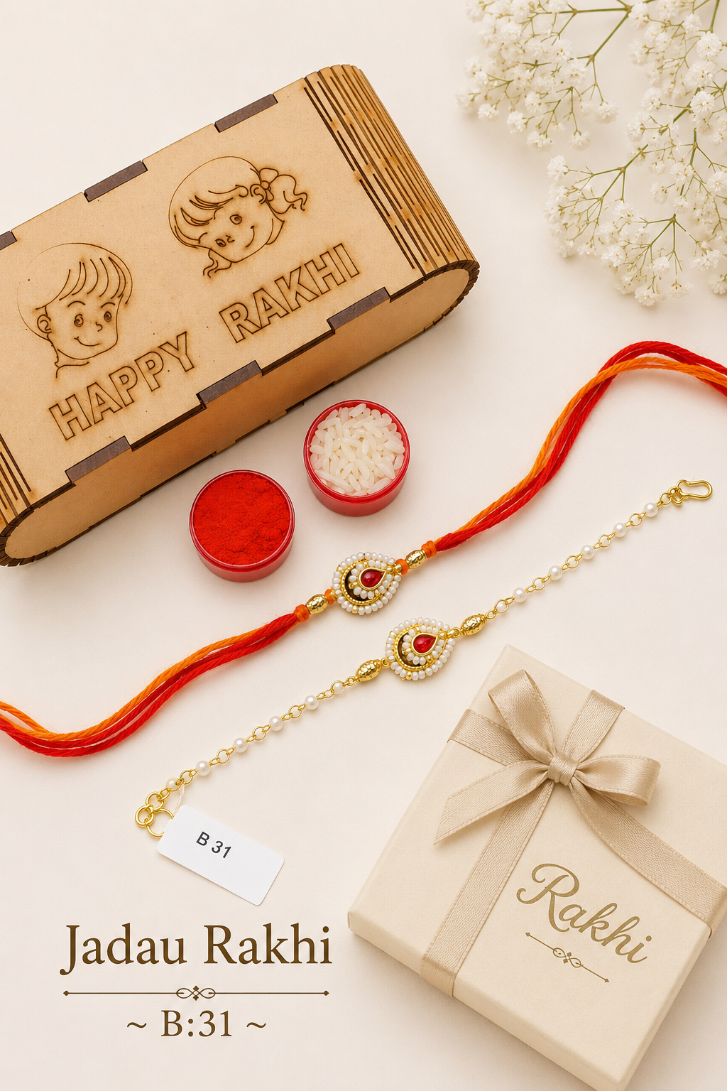 Pachi/Jadau Kundan Rakhi