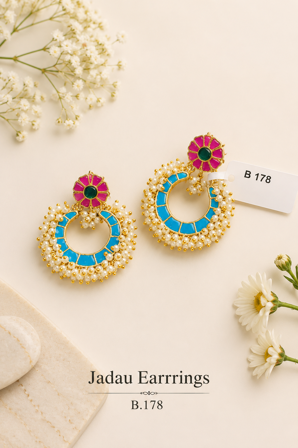 Pachi Kundan/ Jadau Earrings