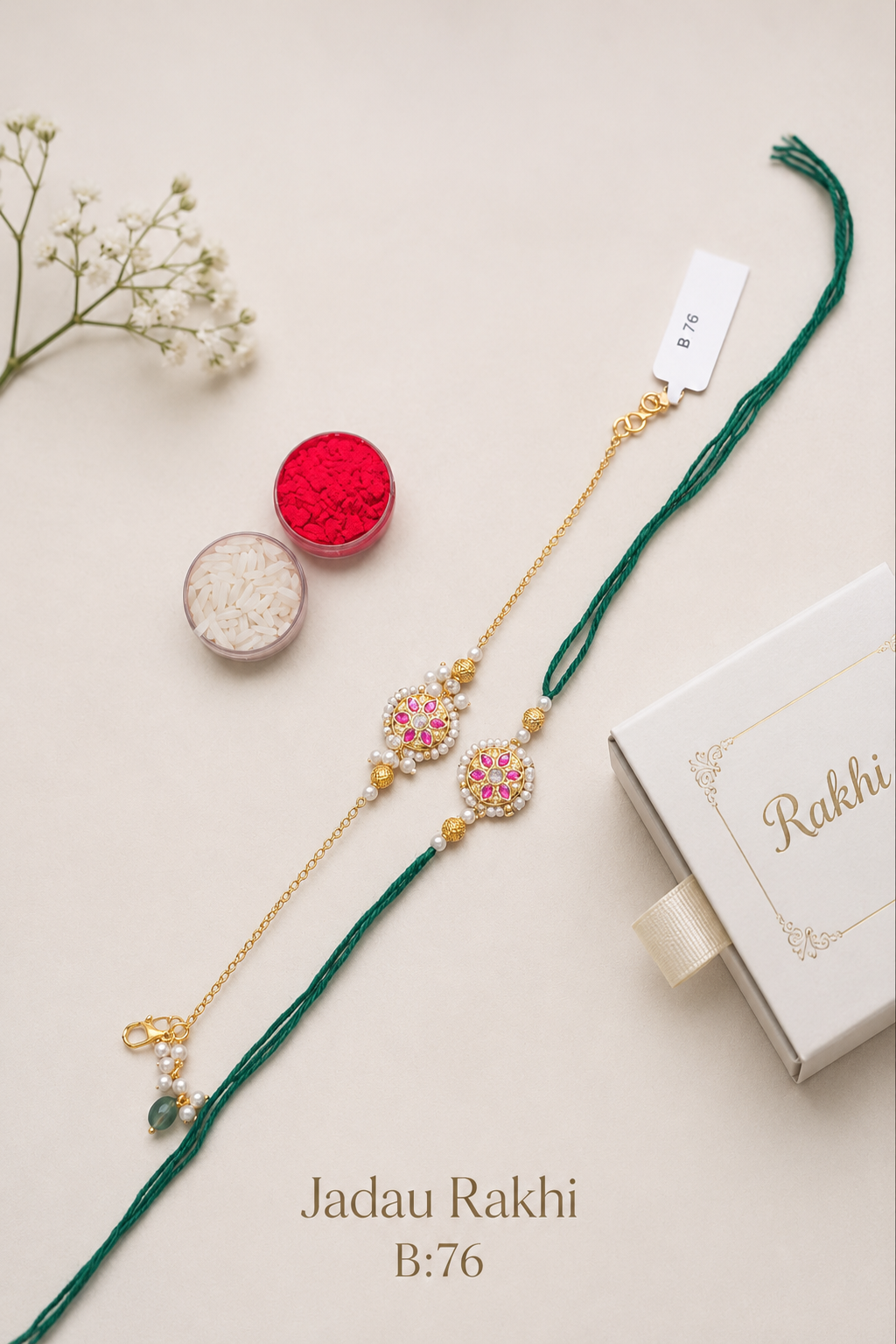 Pachi/Jadau Kundan Rakhi
