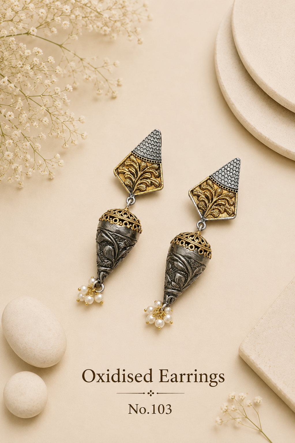 Oxidised Earrings