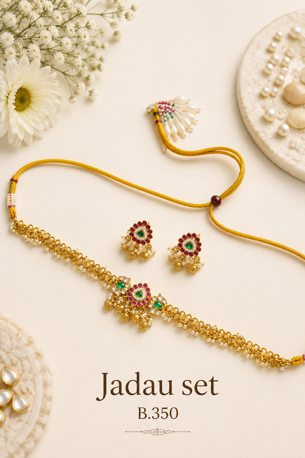 Pachi Kundan/ Jadau Necklace set