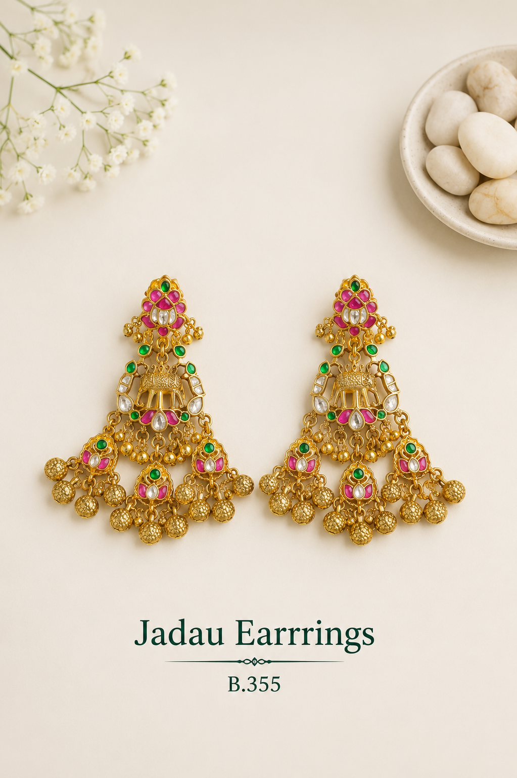 Pachi Kundan/ Jadau Earrings
