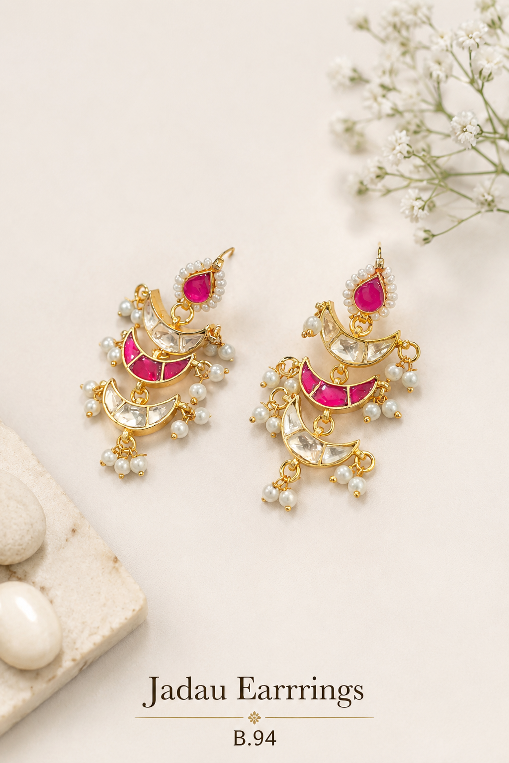 Pachi Kundan/ Jadau Earrings