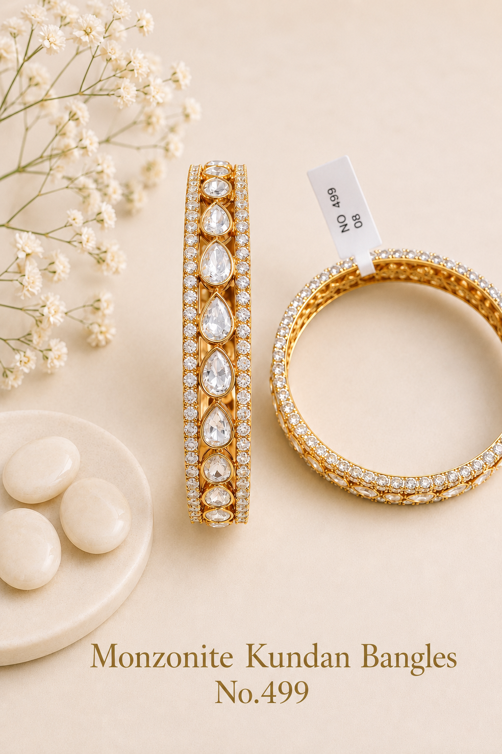 Monzonite Kundan Bangles