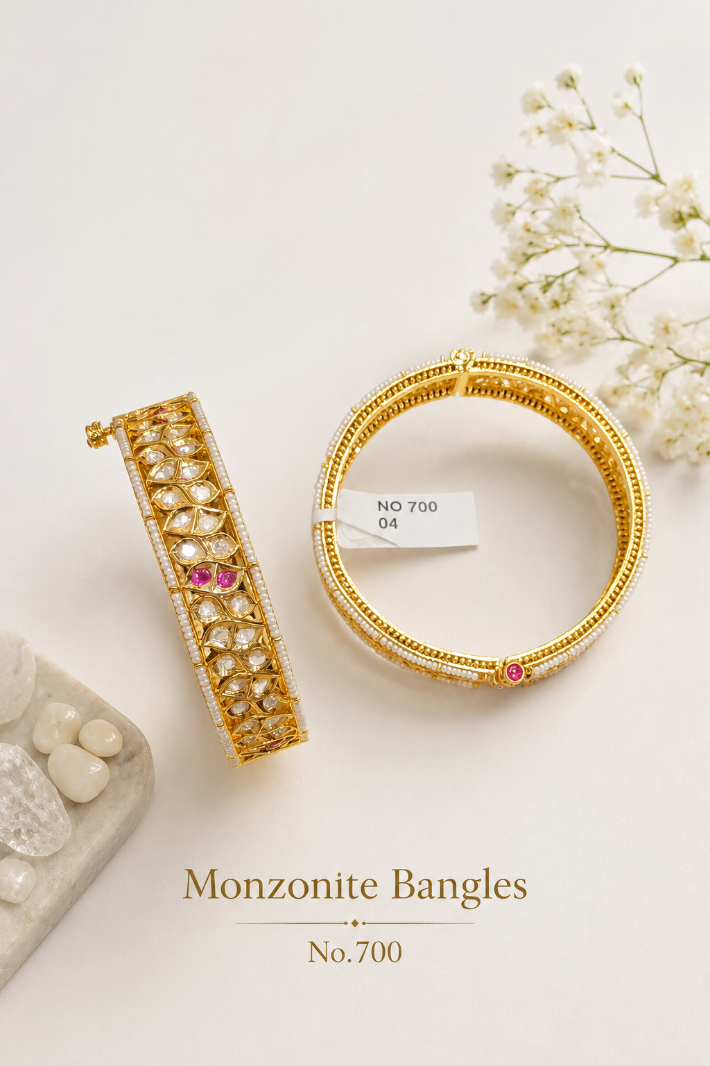 Monzonite Kundan Bangles