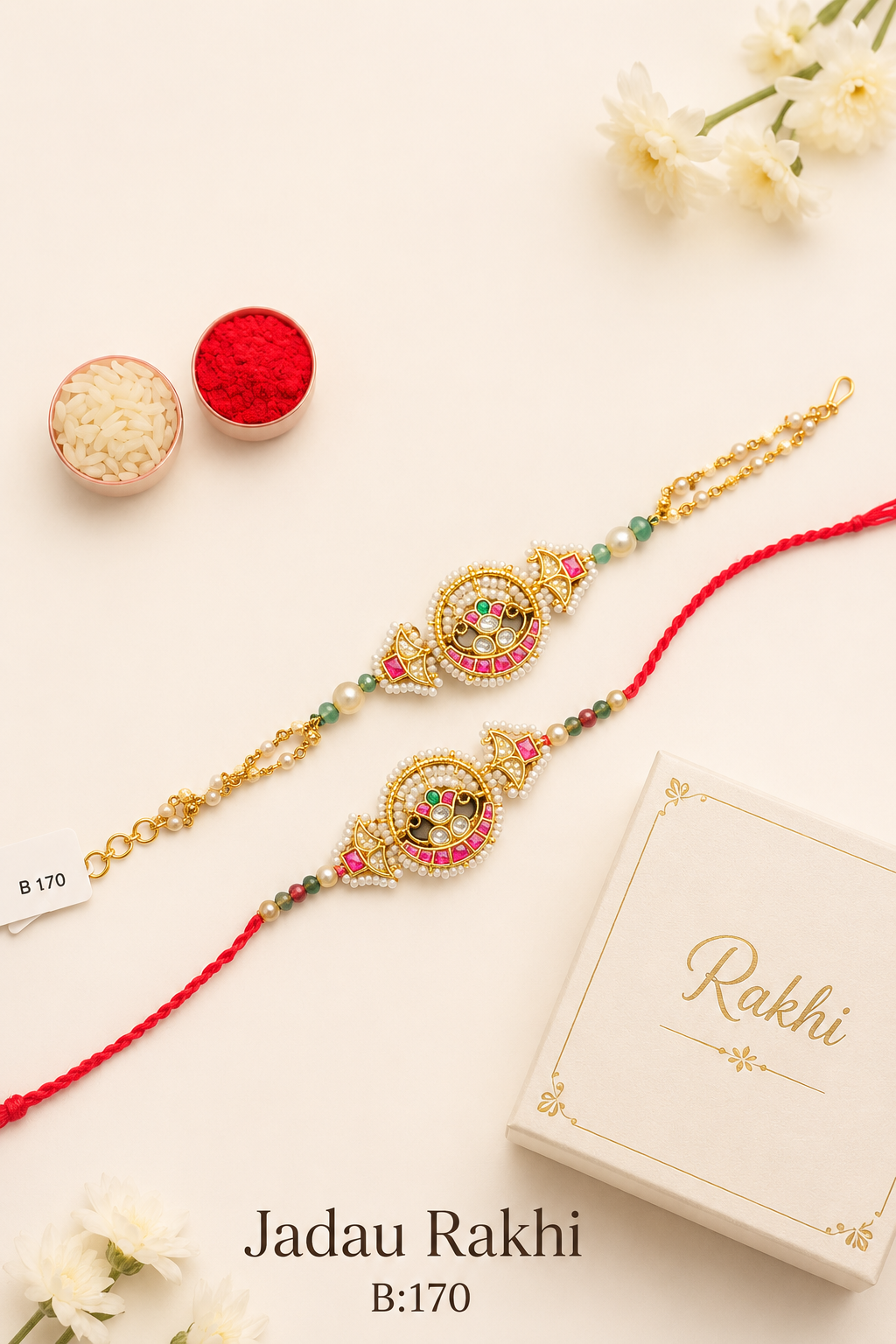 Pachi/Jadau Kundan Rakhi