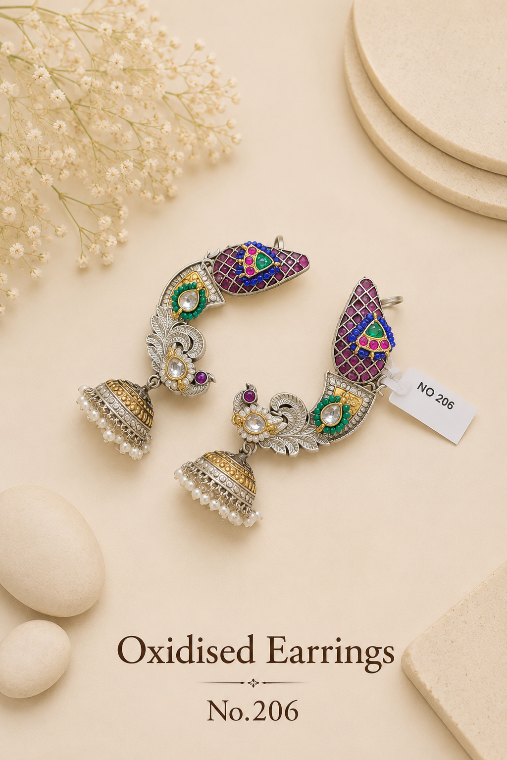 Oxidised Earrings (Earcuffs)