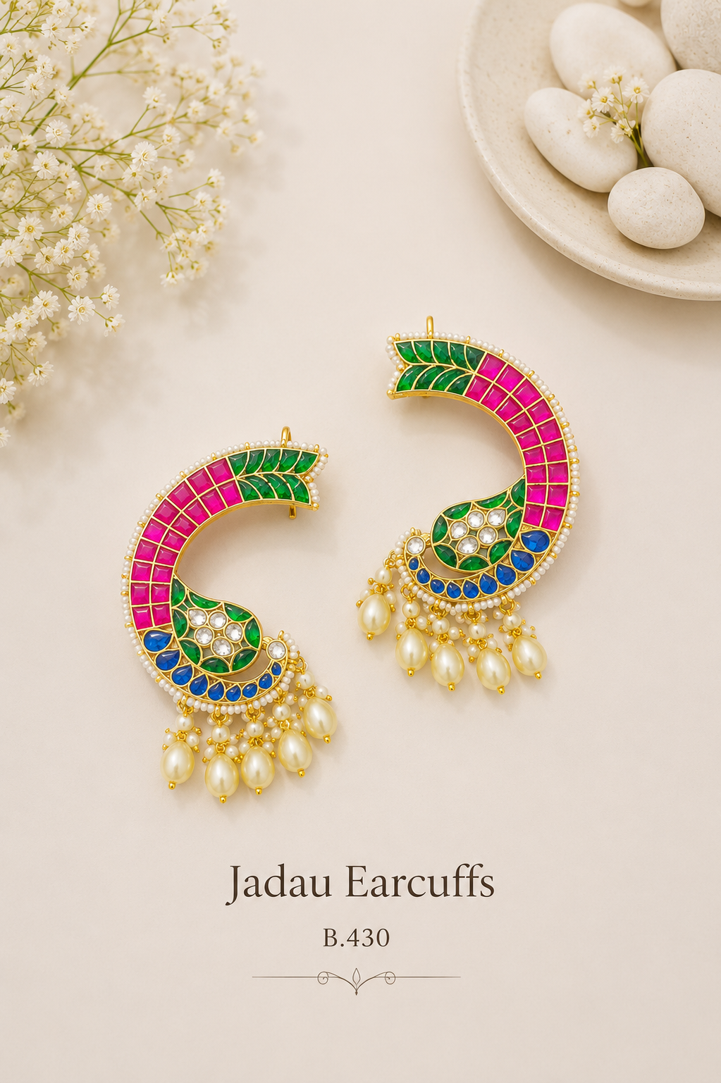 Pachi Kundan/ Jadau Earrings (Earcuffs)