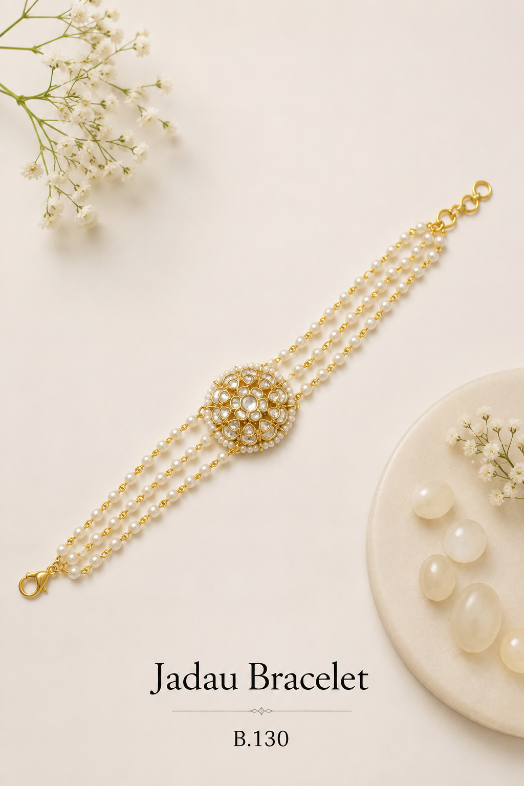 Pachi Kundan/Jadau Bracelet