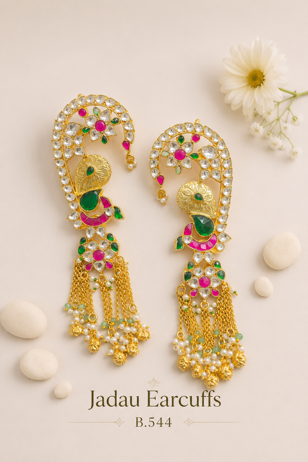 Pachi Kundan/ Jadau Earrings (Earcuffs)