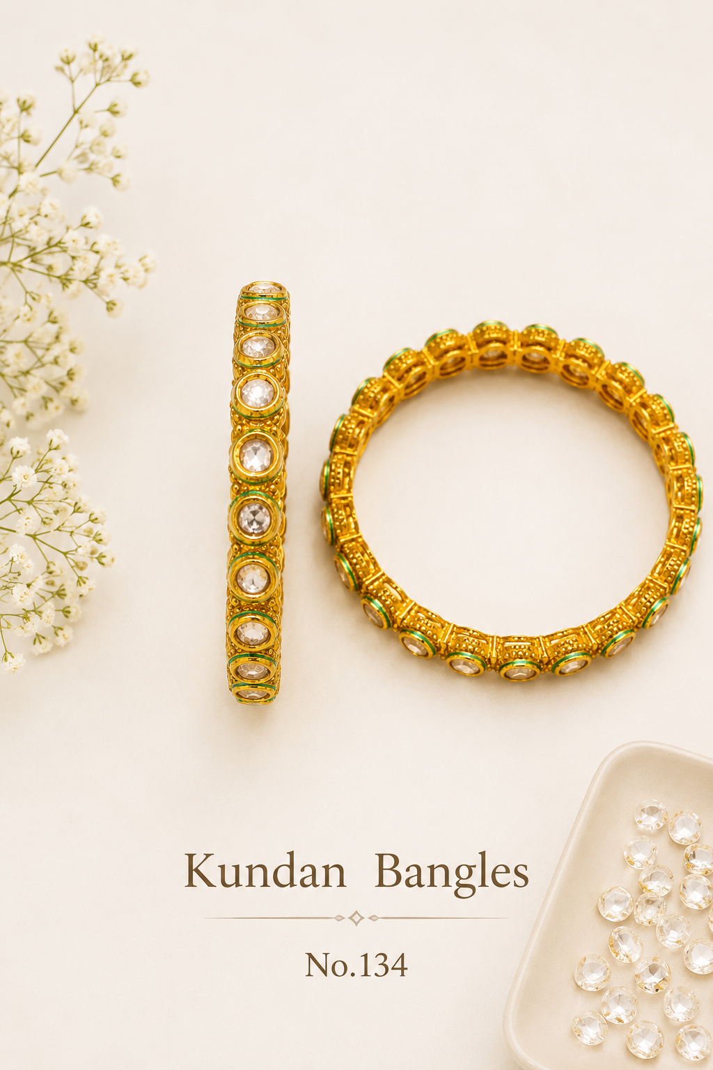 Kundan Bangles.