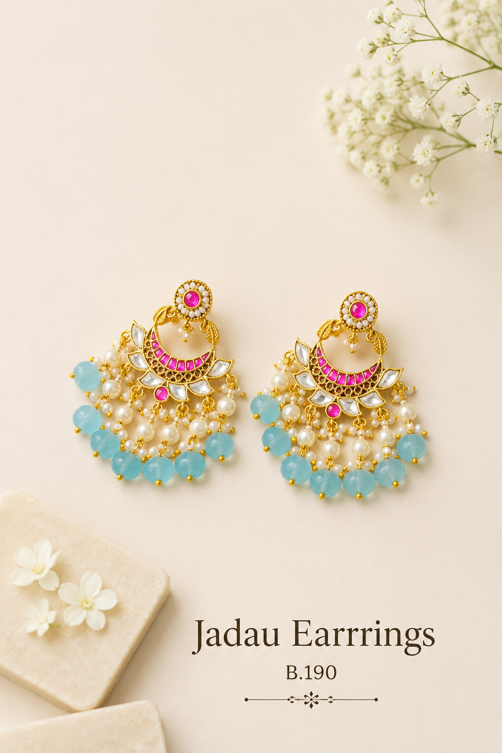 Pachi Kundan/ Jadau Earrings