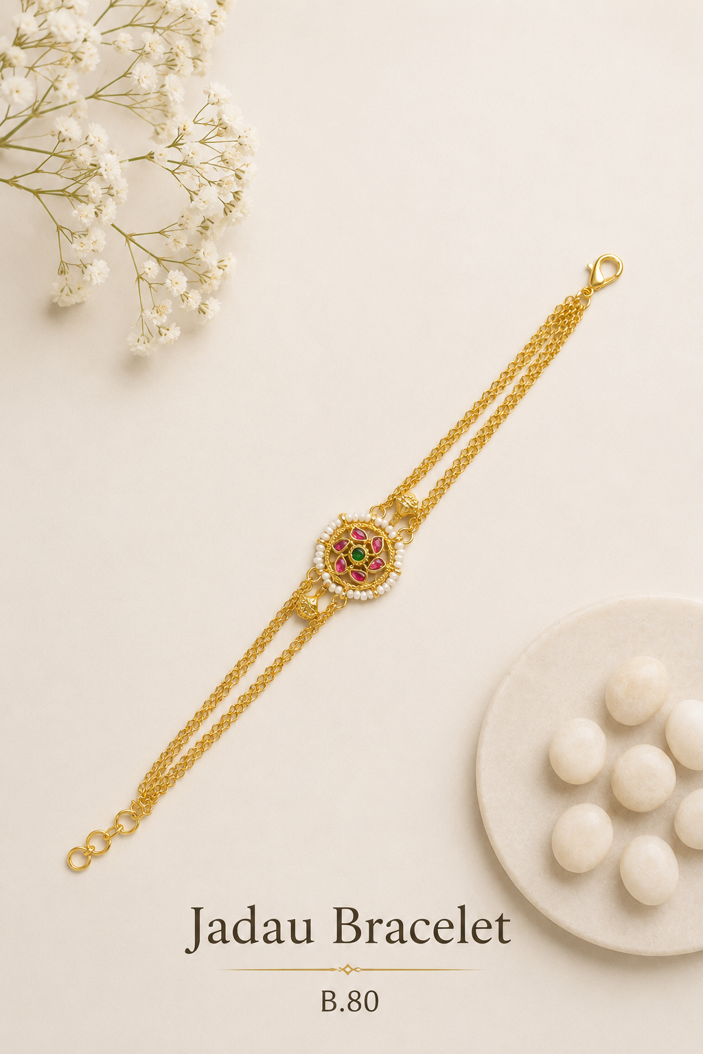Pachi Kundan/Jadau Bracelet