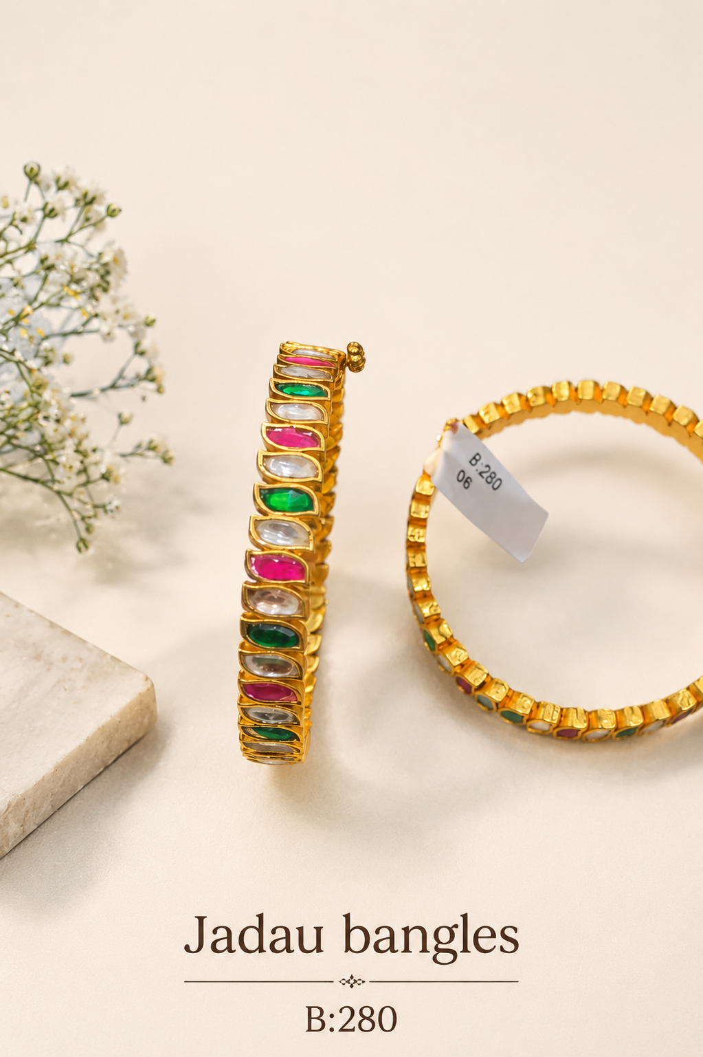 Pachi Kundan/Jadau Bangles