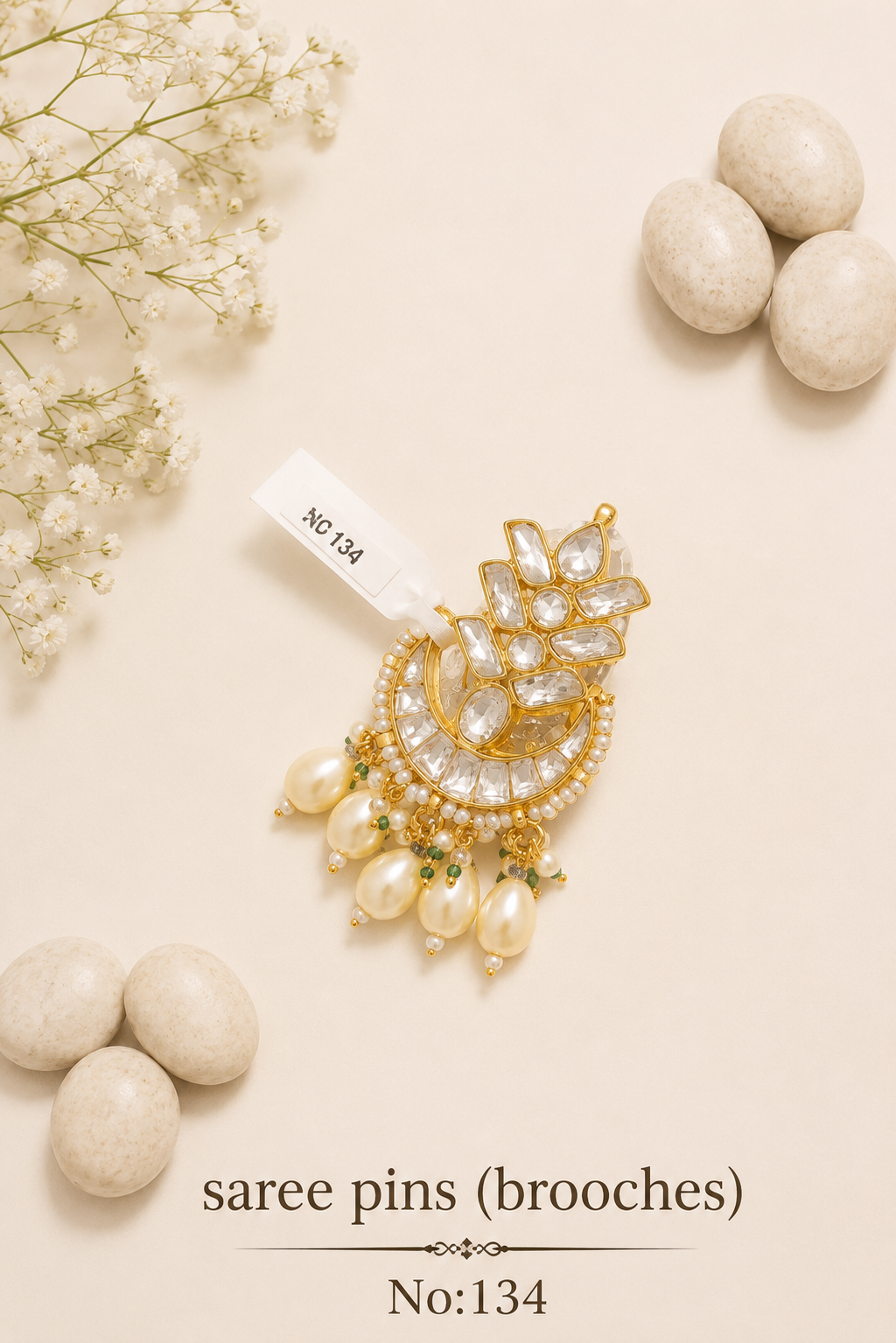 Jadau Saree Pins [Brooches]