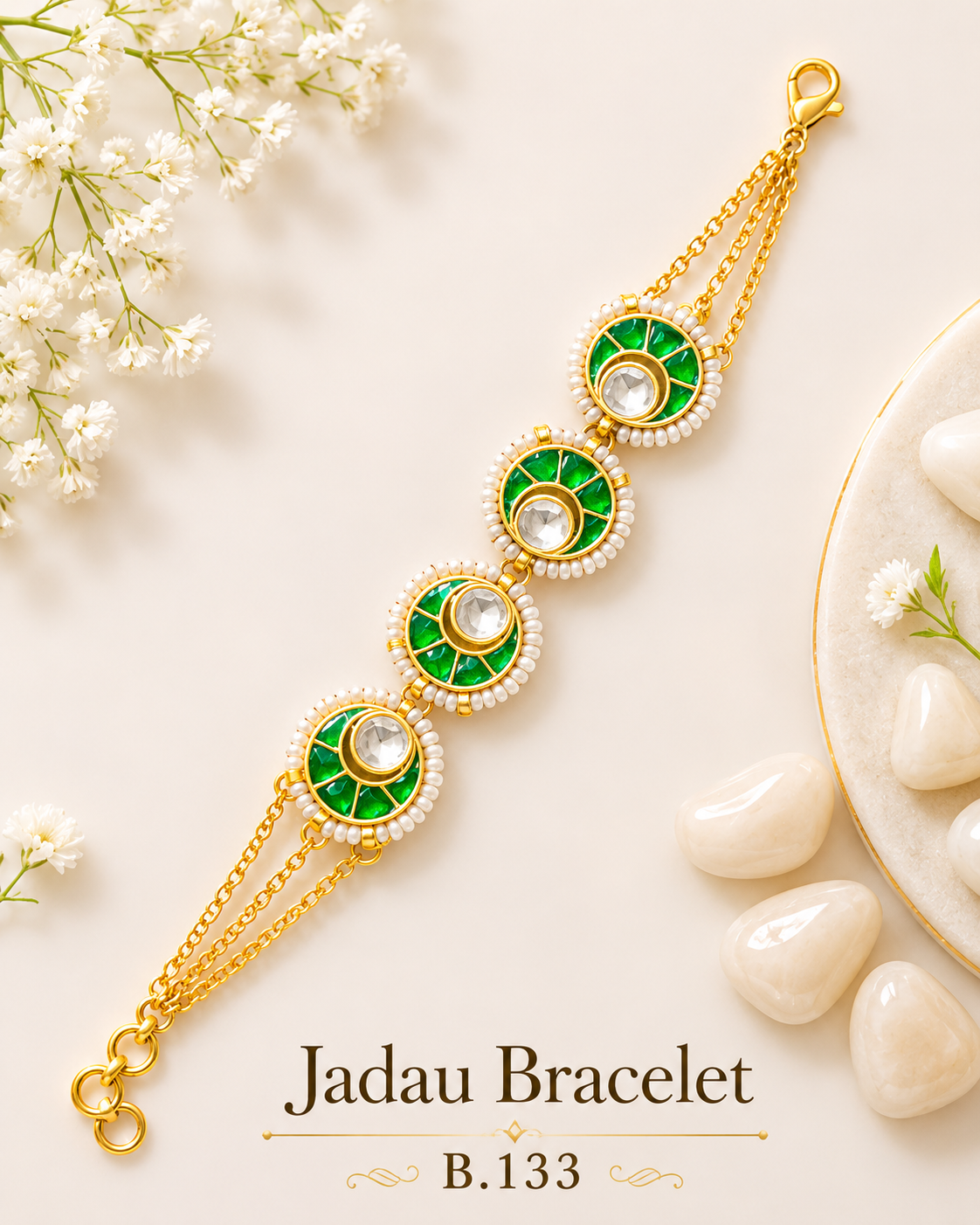Pachi Kundan/Jadau Bracelet