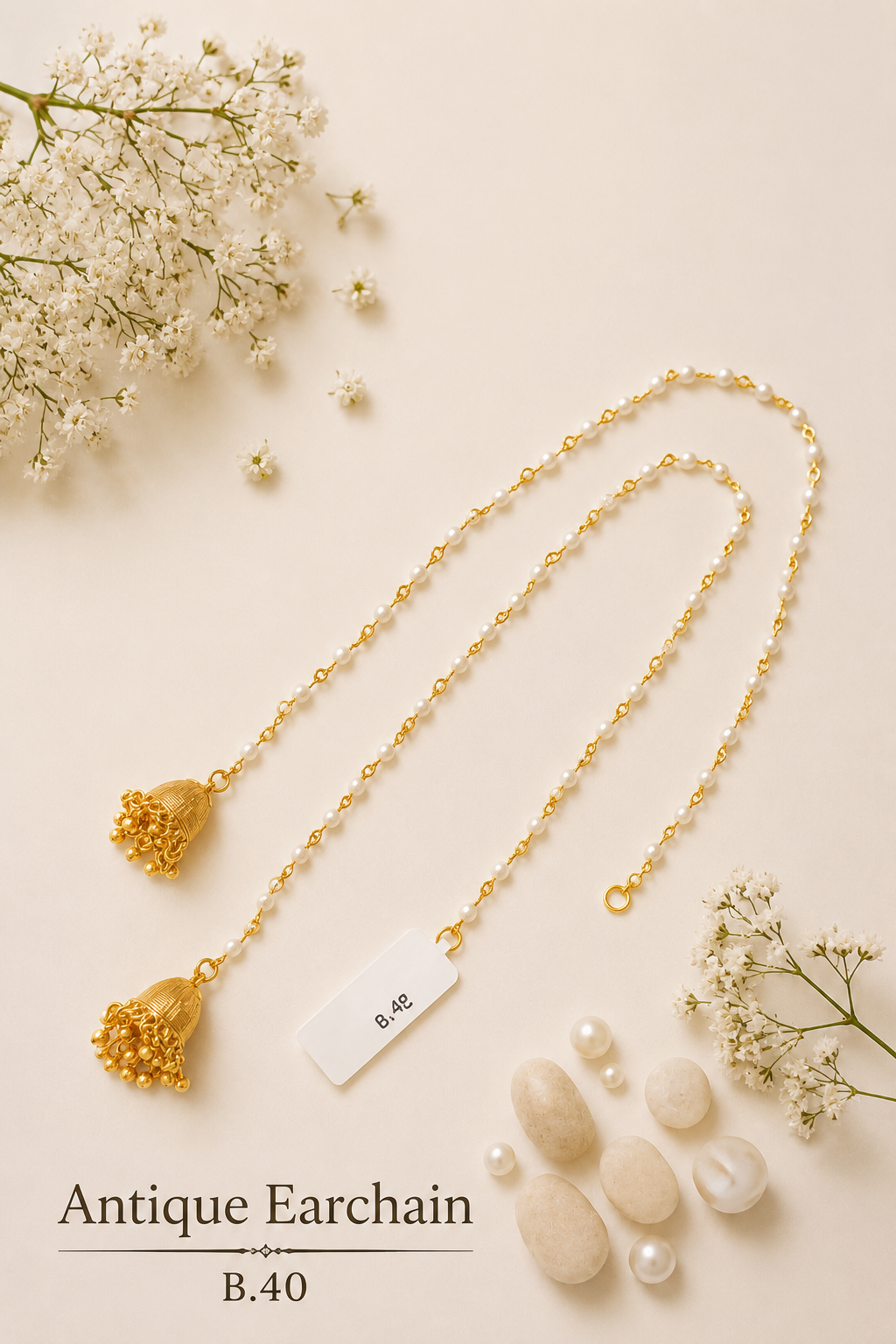 Pachi-Kundan/Jadau Earchain
