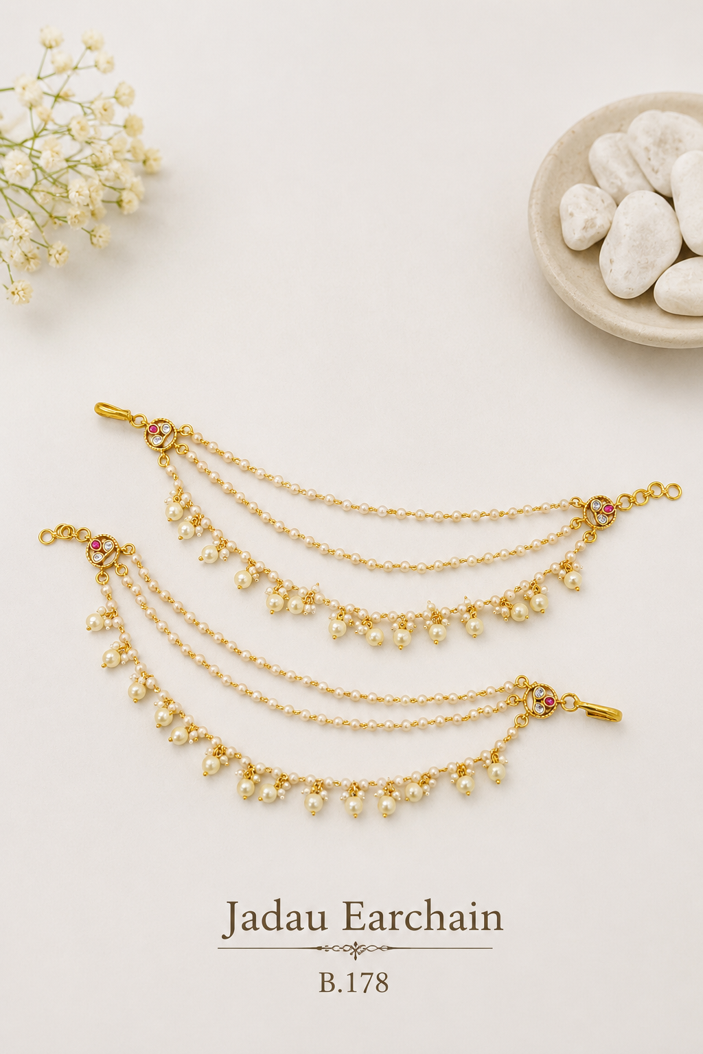 Pachi-Kundan/Jadau Earchain