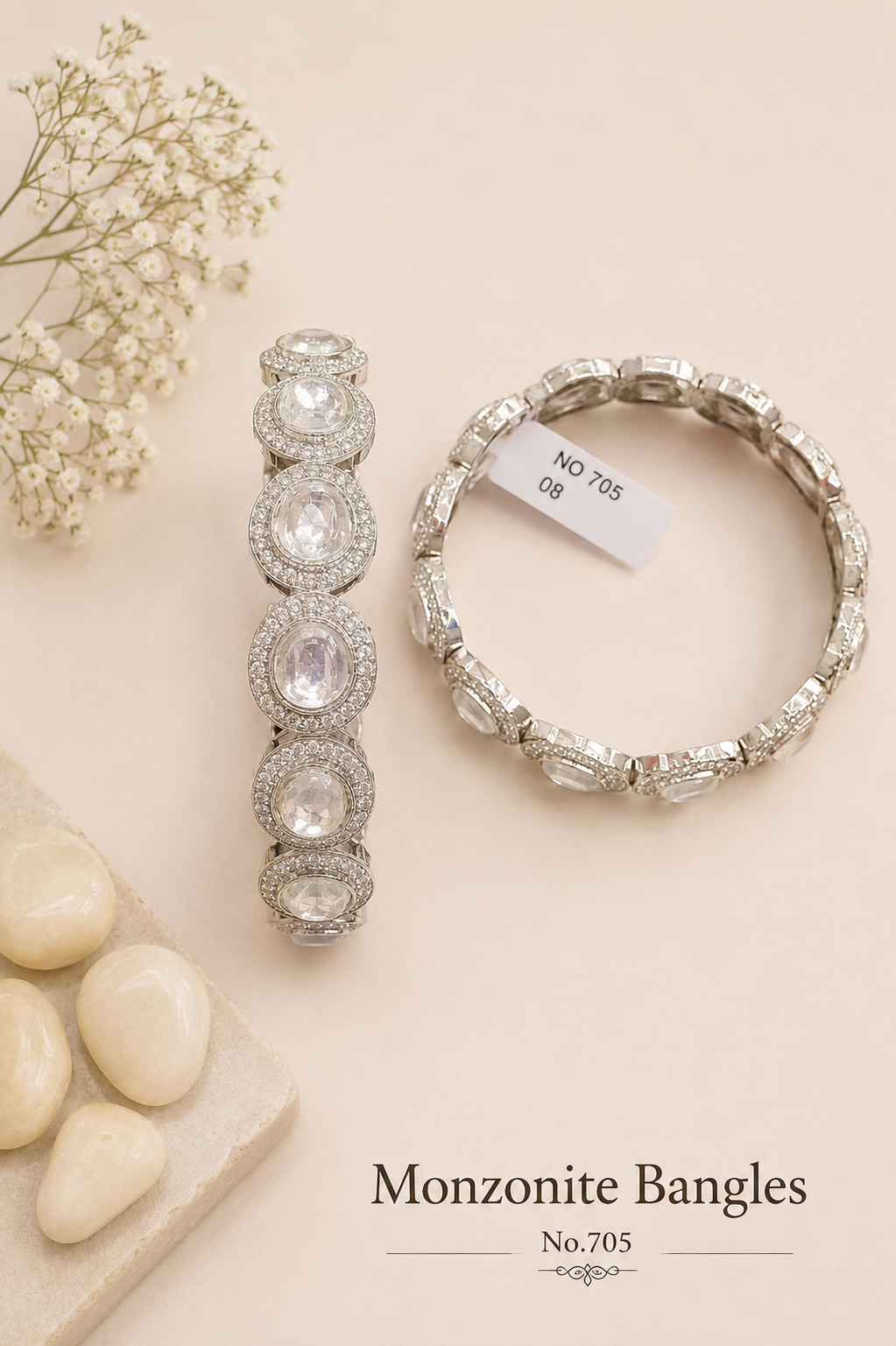 Monzonite Kundan Bangles