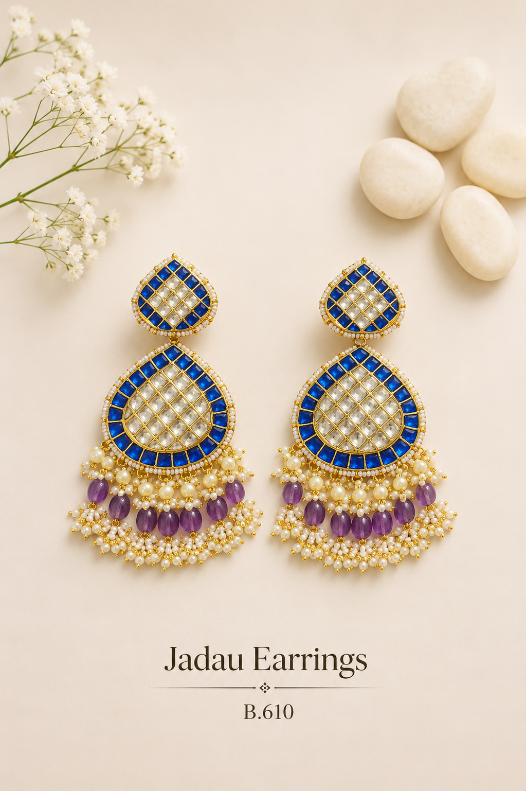 Pachi Kundan/ Jadau Earrings
