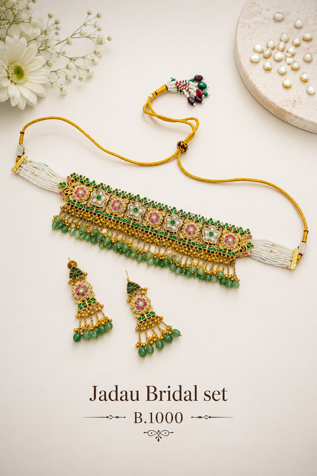 Pachi Kundan/ Jadau Bridal set