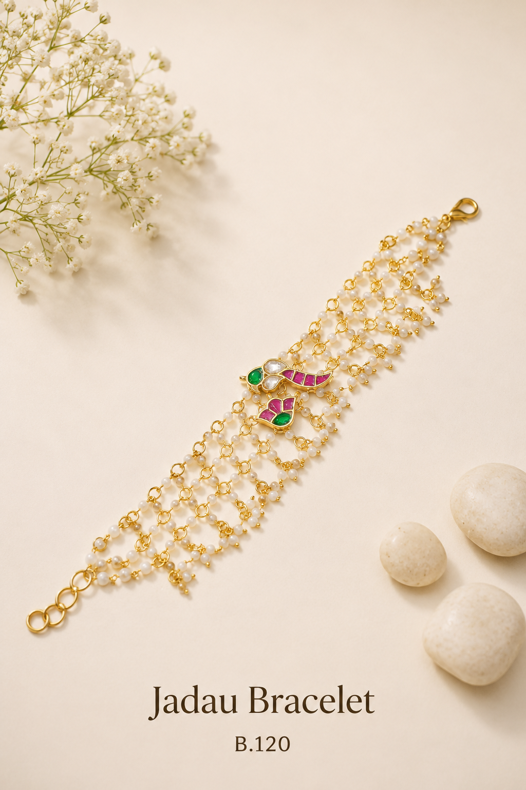 Pachi Kundan/Jadau Bracelet